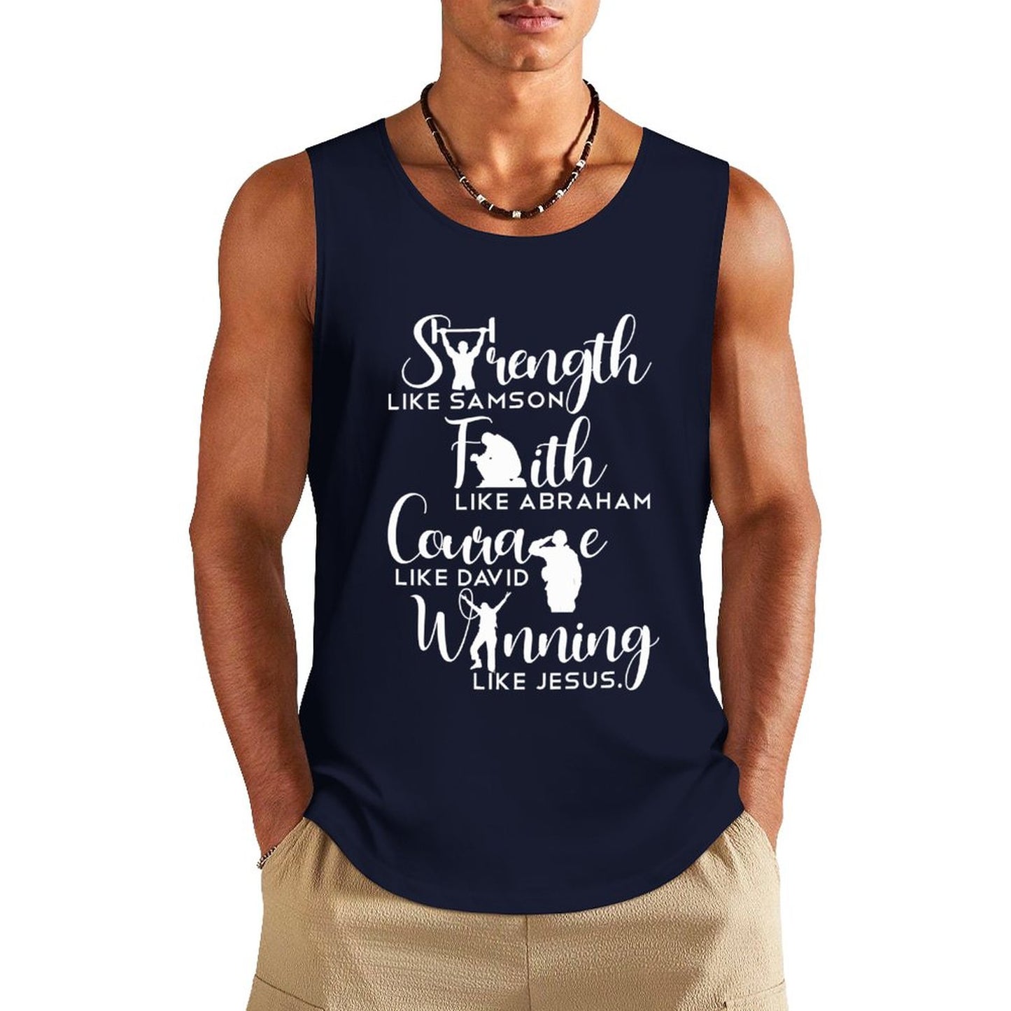 #Winning Like Jesus - Men's Cotton Tank Top