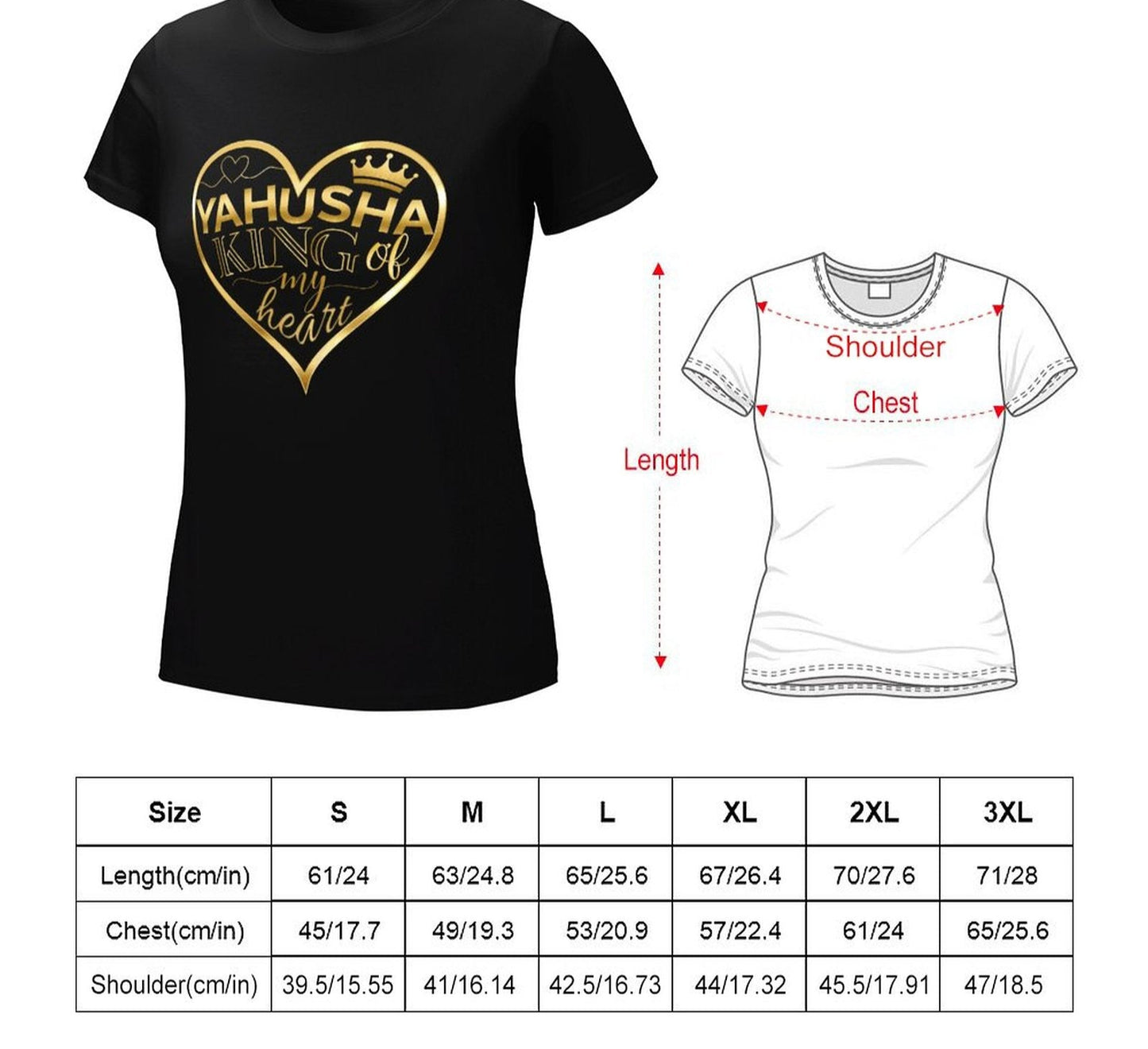 Yahusha, King of My <3 - Women's 100% Cotton Tee