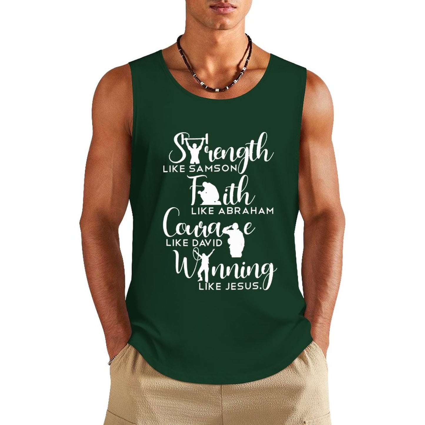 #Winning Like Jesus - Men's Cotton Tank Top