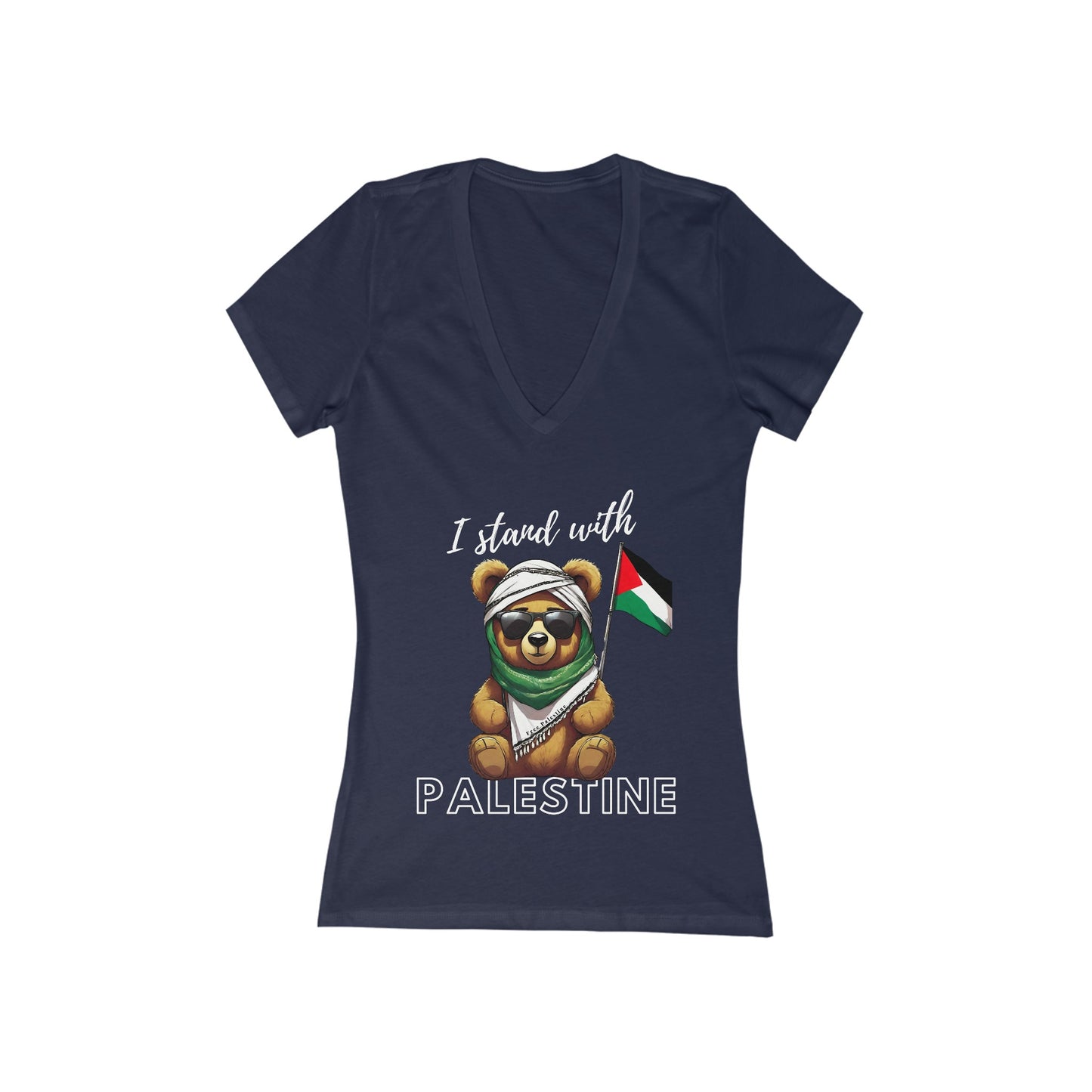 Teddy Palestine - Women's Deep V-Neck Tee
