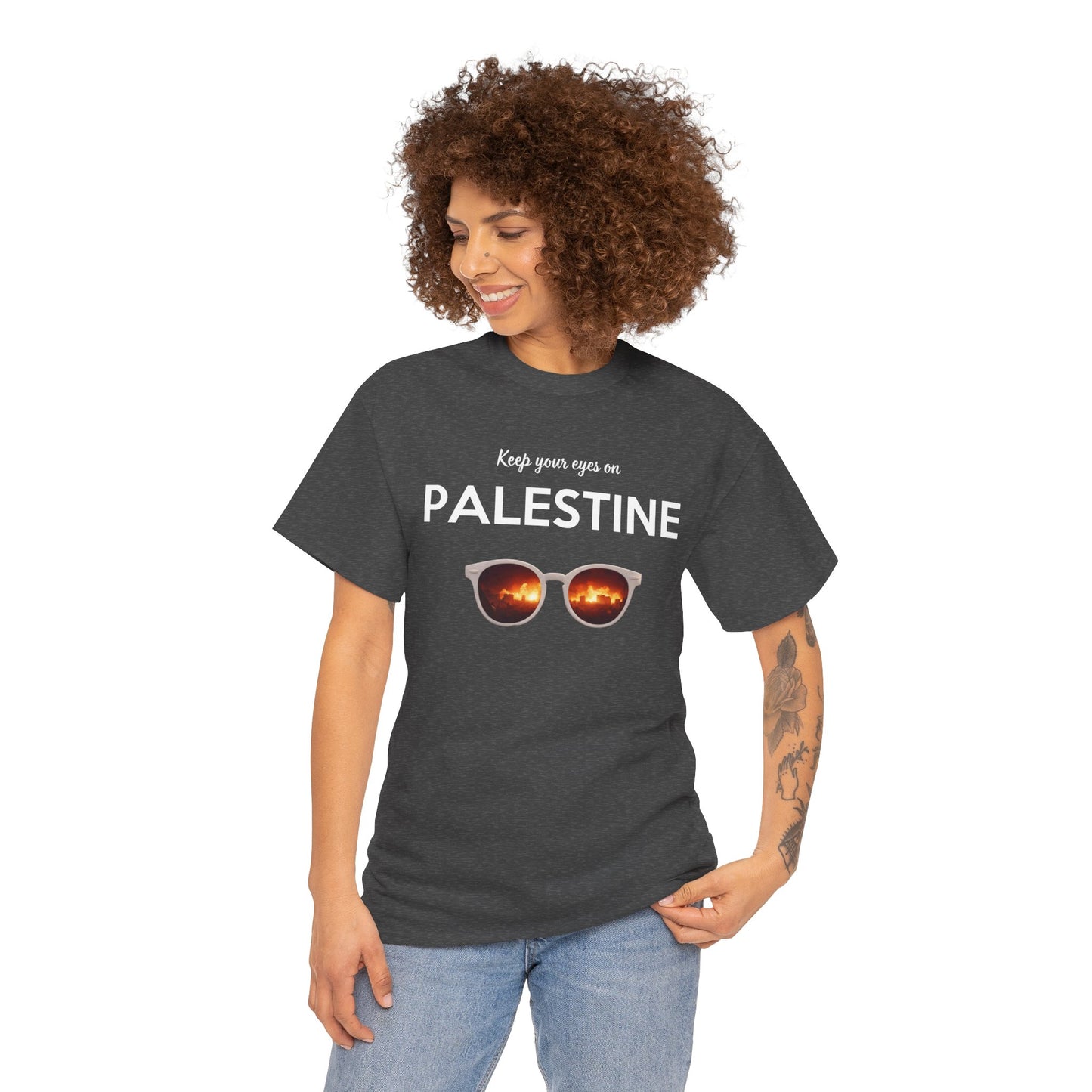 2 Eyes On Palestine - Unisex Cotton Tee