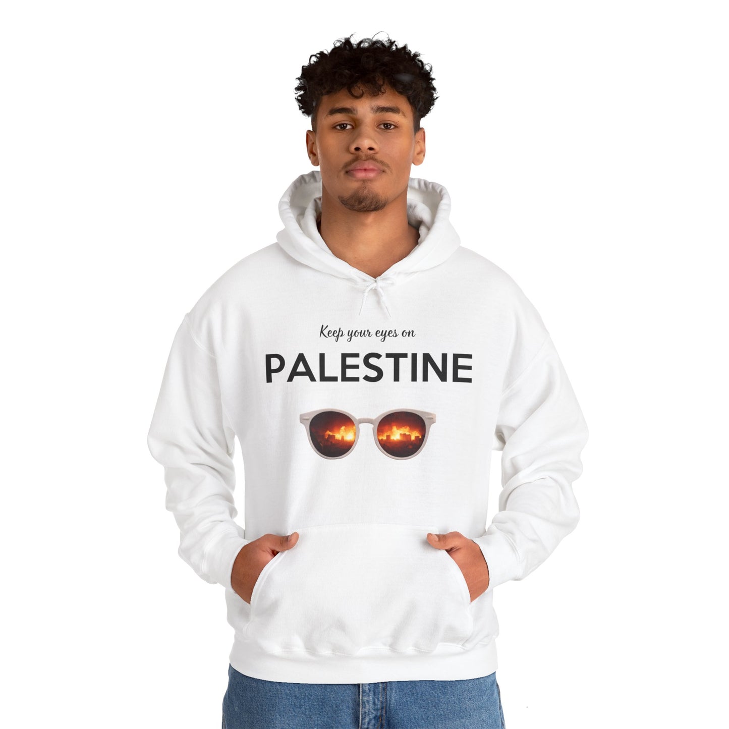 2 Eyes On Palestine - Unisex Hooded Sweatshirt