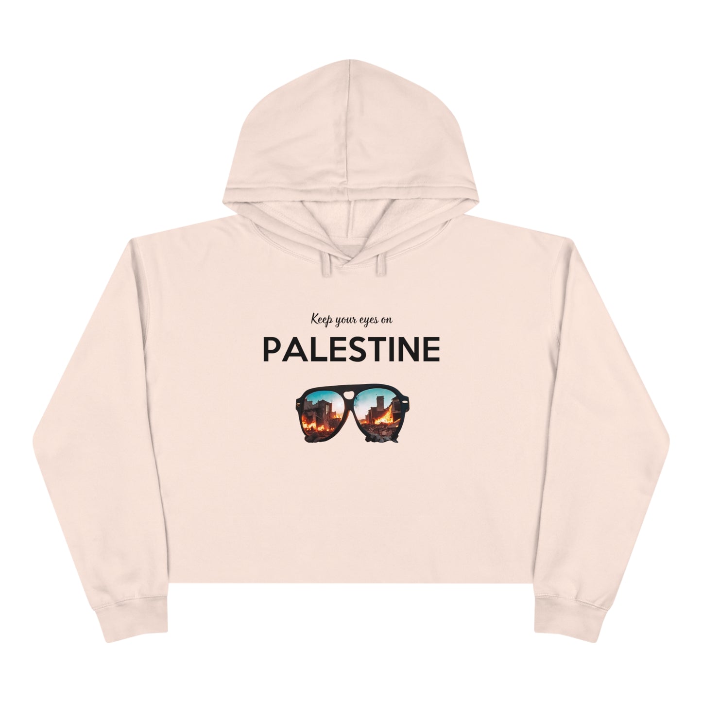 Eyes on Palestine - Crop Hoodie