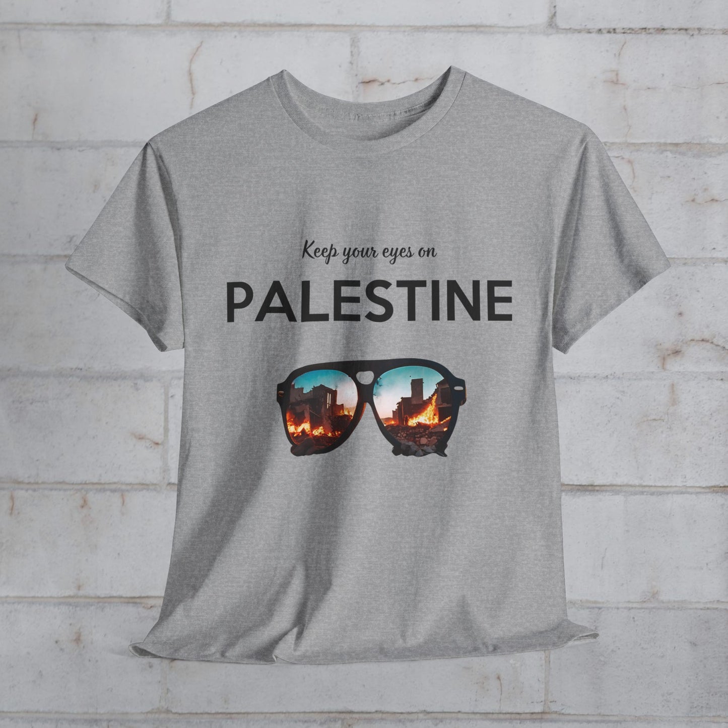 Eyes on Palestine - Unisex Cotton Tee