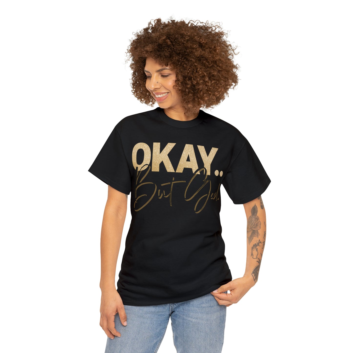 But God in Black - Heavy Cotton Tee (Unisex)
