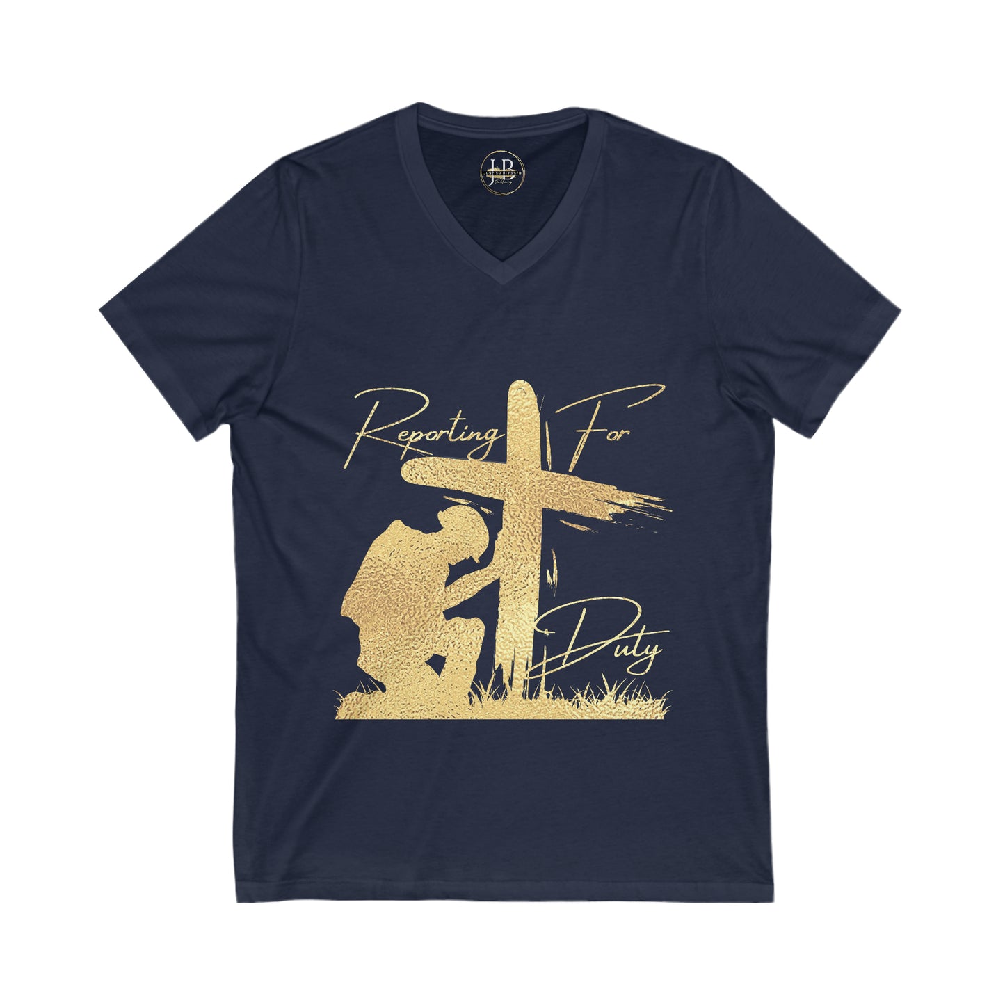 Reporting for Duty - Jersey V-Neck Tee (Unisex)
