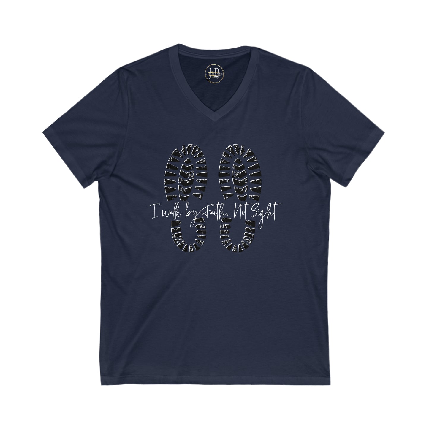 Walk By Faith - Jersey V-Neck Tee (Unisex)