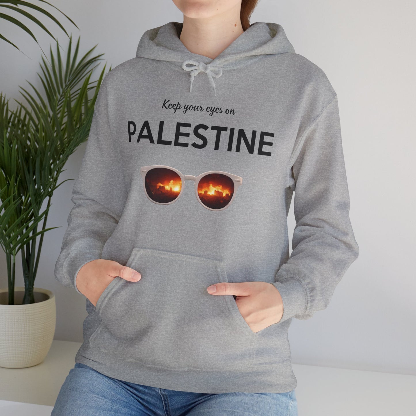 2 Eyes On Palestine - Unisex Hooded Sweatshirt
