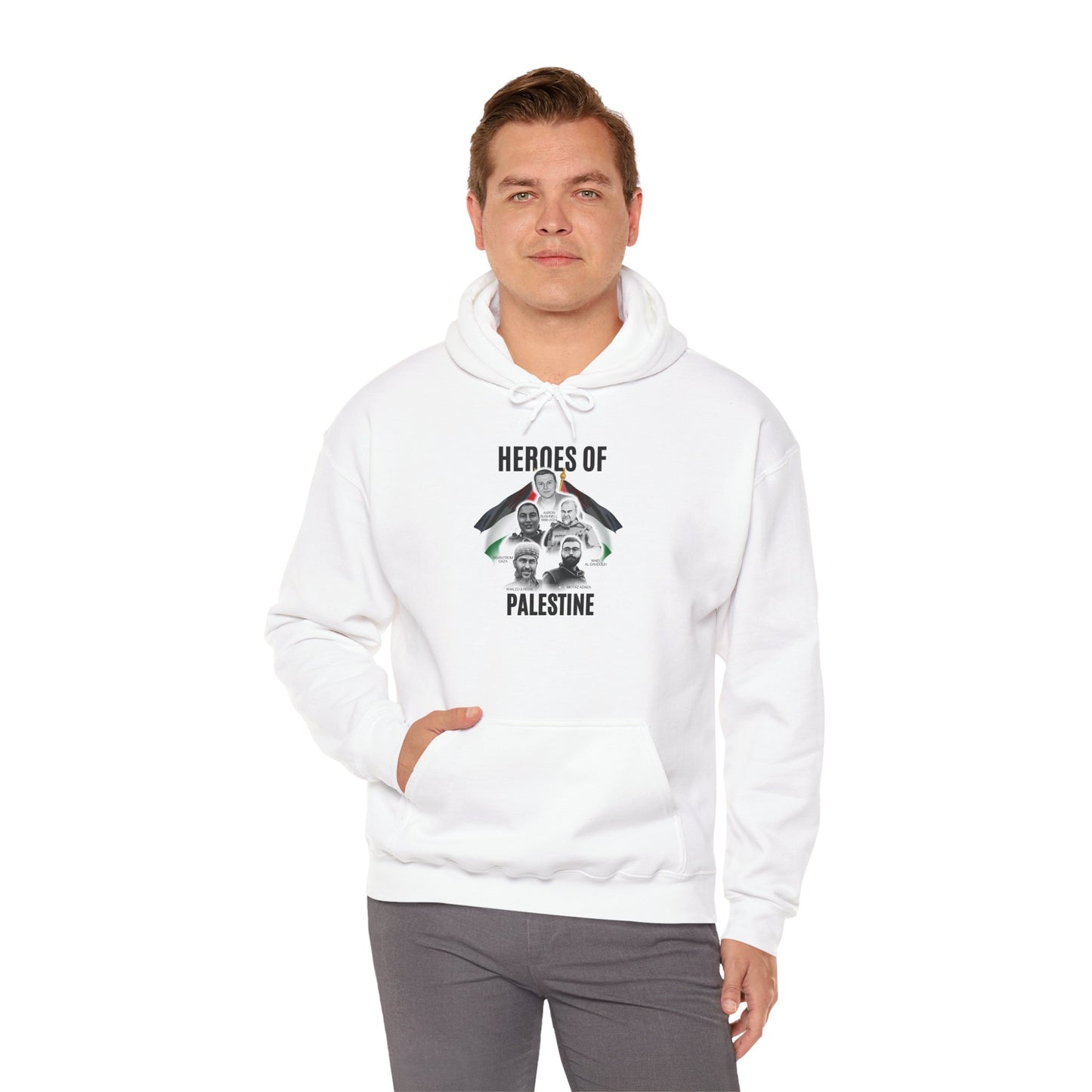 White Hoodie of Heroes - Unisex Hooded Sweatshirt