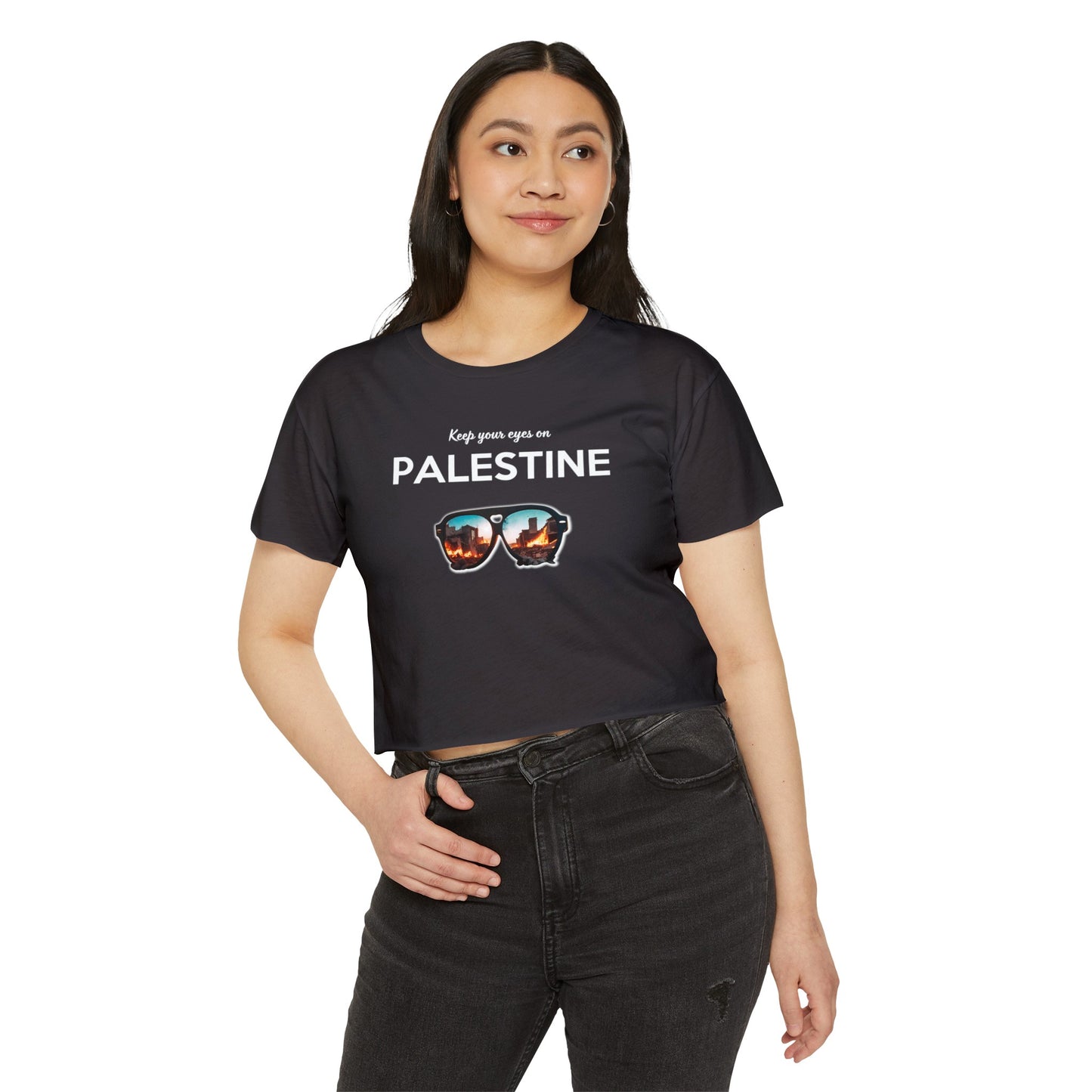 Eyes On Palestine - Women's Festival Crop Top
