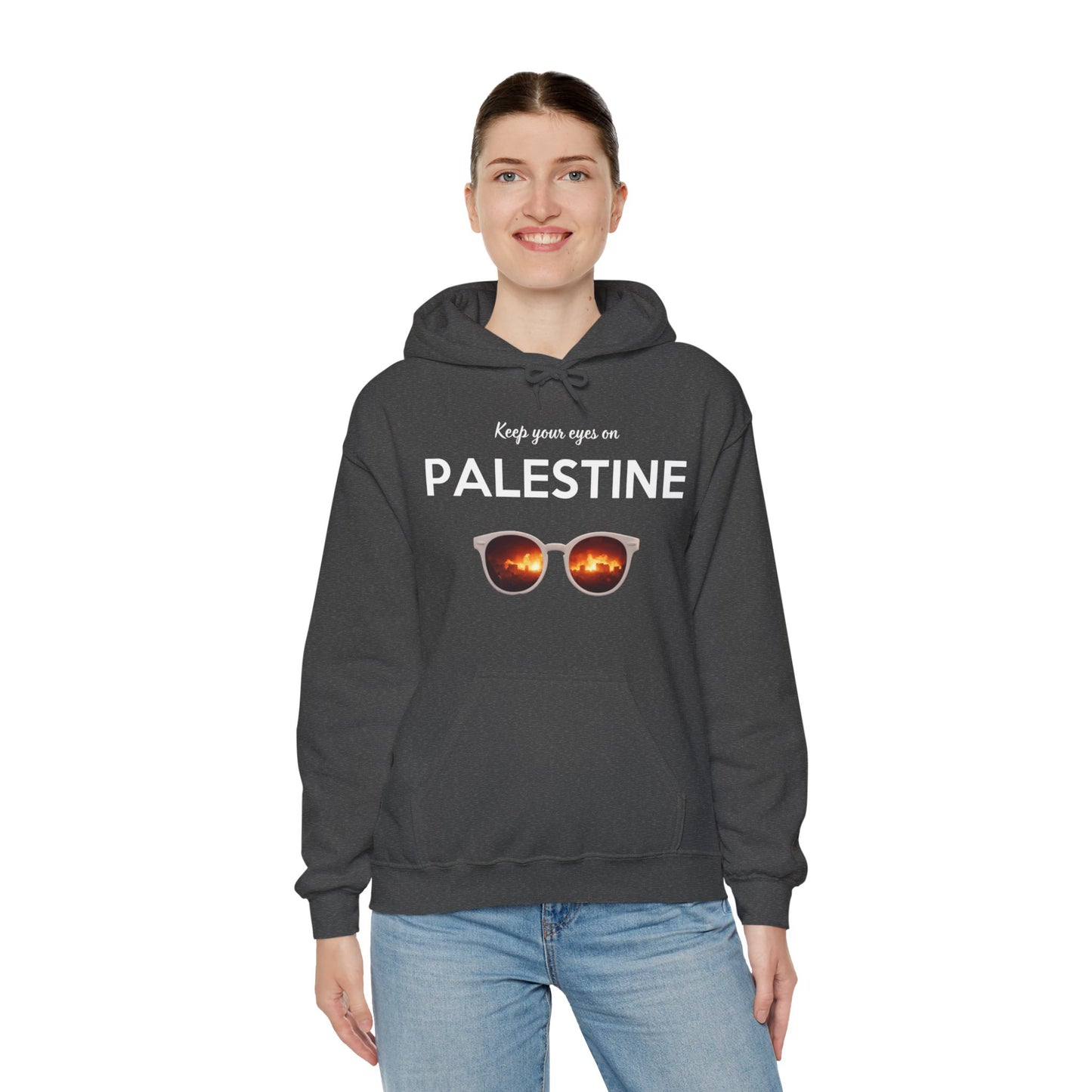 2 Eyes On Palestine - Unisex Hooded Sweatshirt