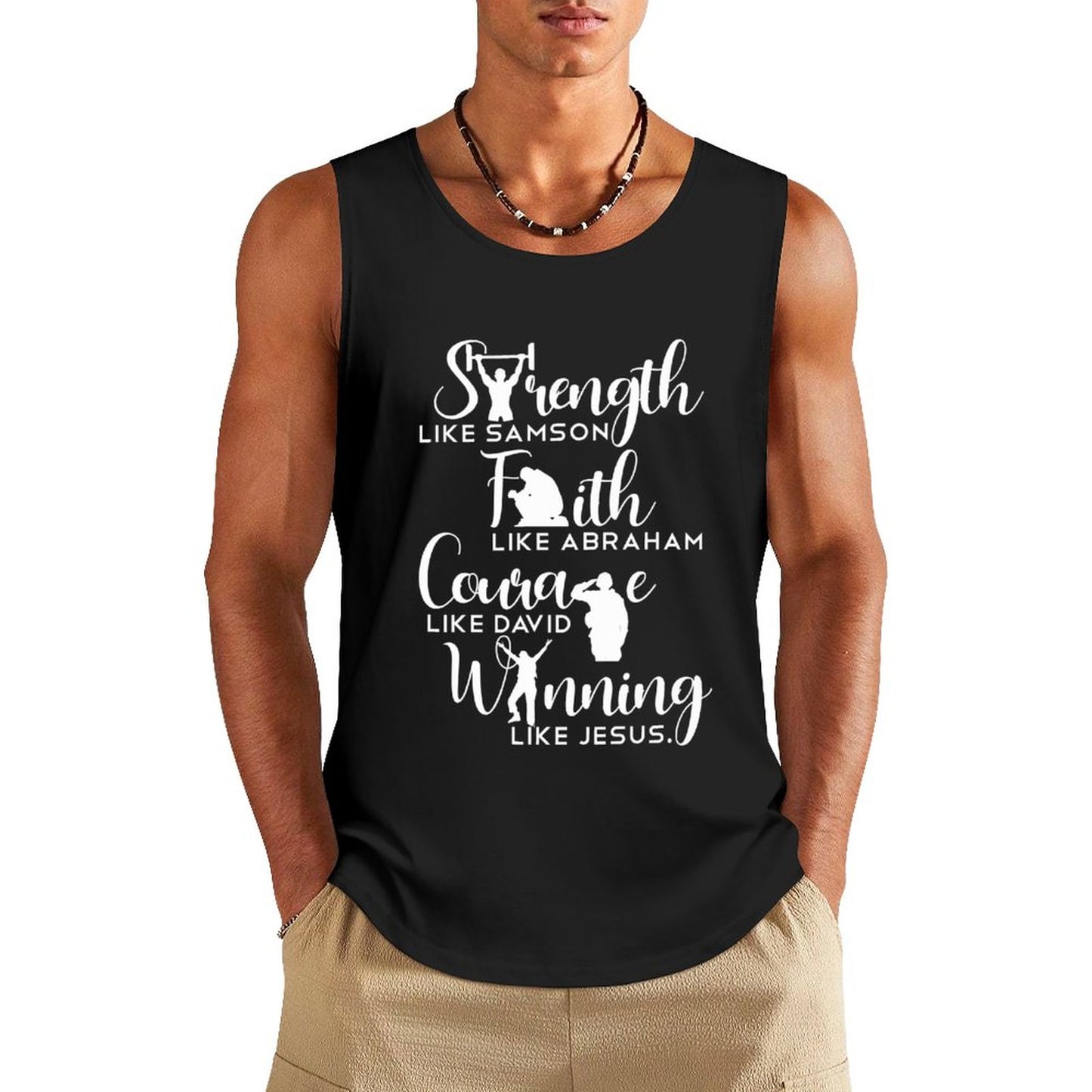 #Winning Like Jesus - Men's Cotton Tank Top