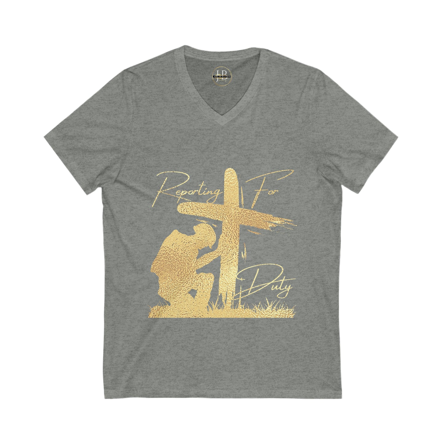 Reporting for Duty - Jersey V-Neck Tee (Unisex)