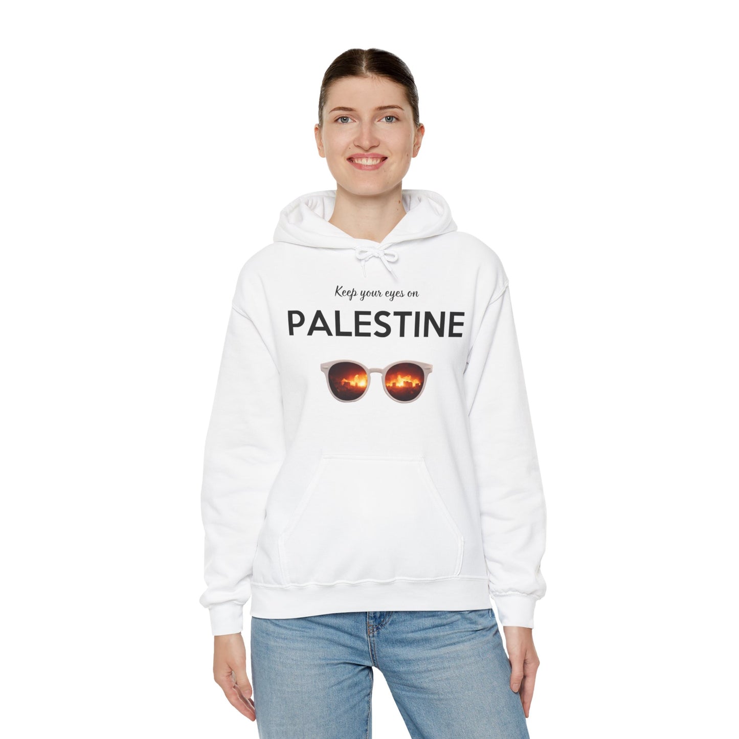 2 Eyes On Palestine - Unisex Hooded Sweatshirt