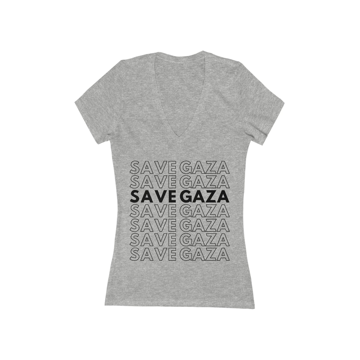 Save Gaza - Women's Deep V-Neck Tee