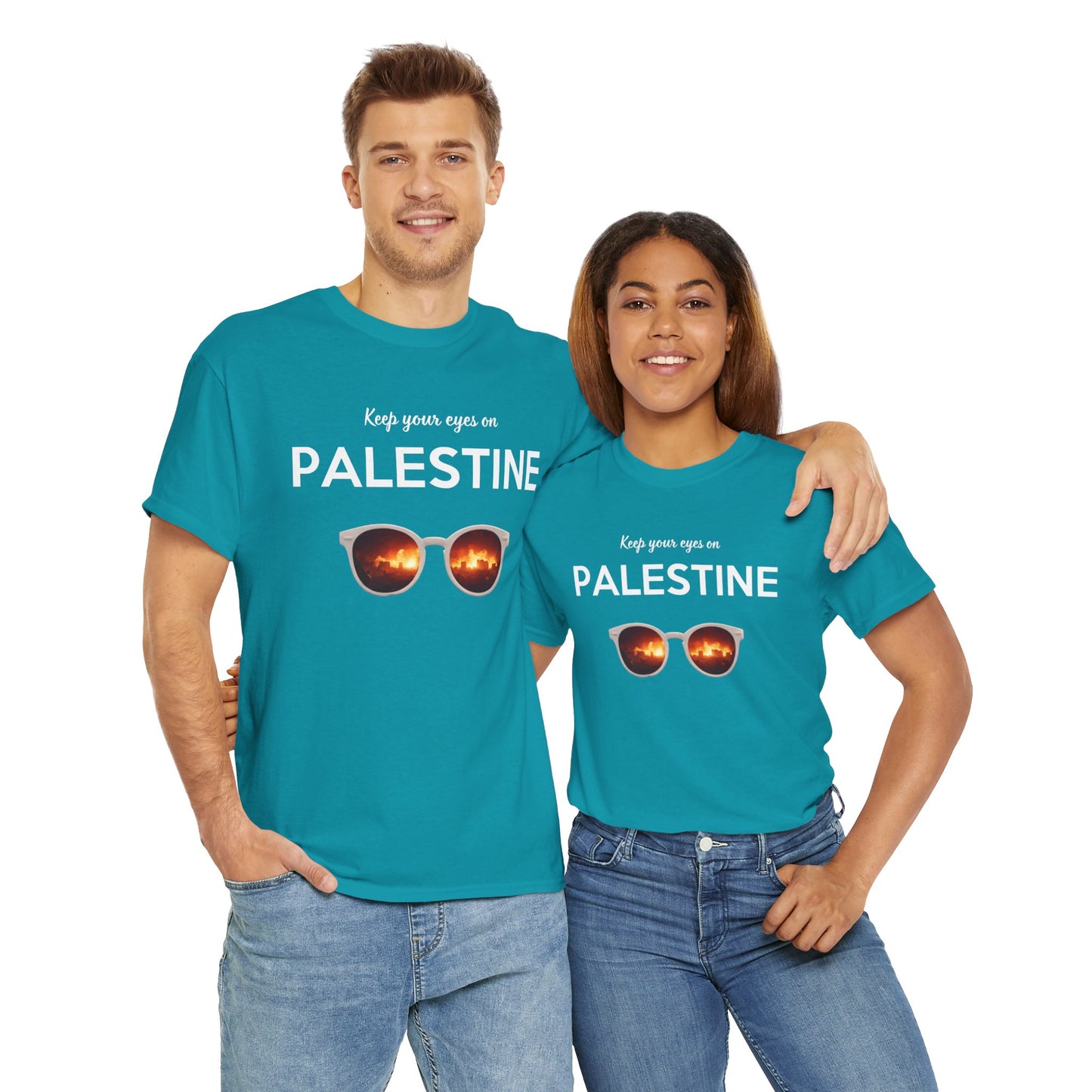 2 Eyes On Palestine - Unisex Cotton Tee