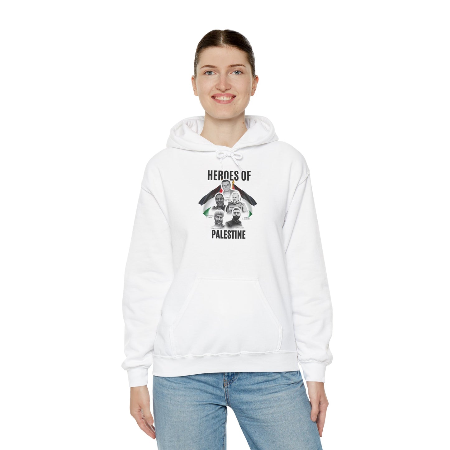 White Hoodie of Heroes - Unisex Hooded Sweatshirt