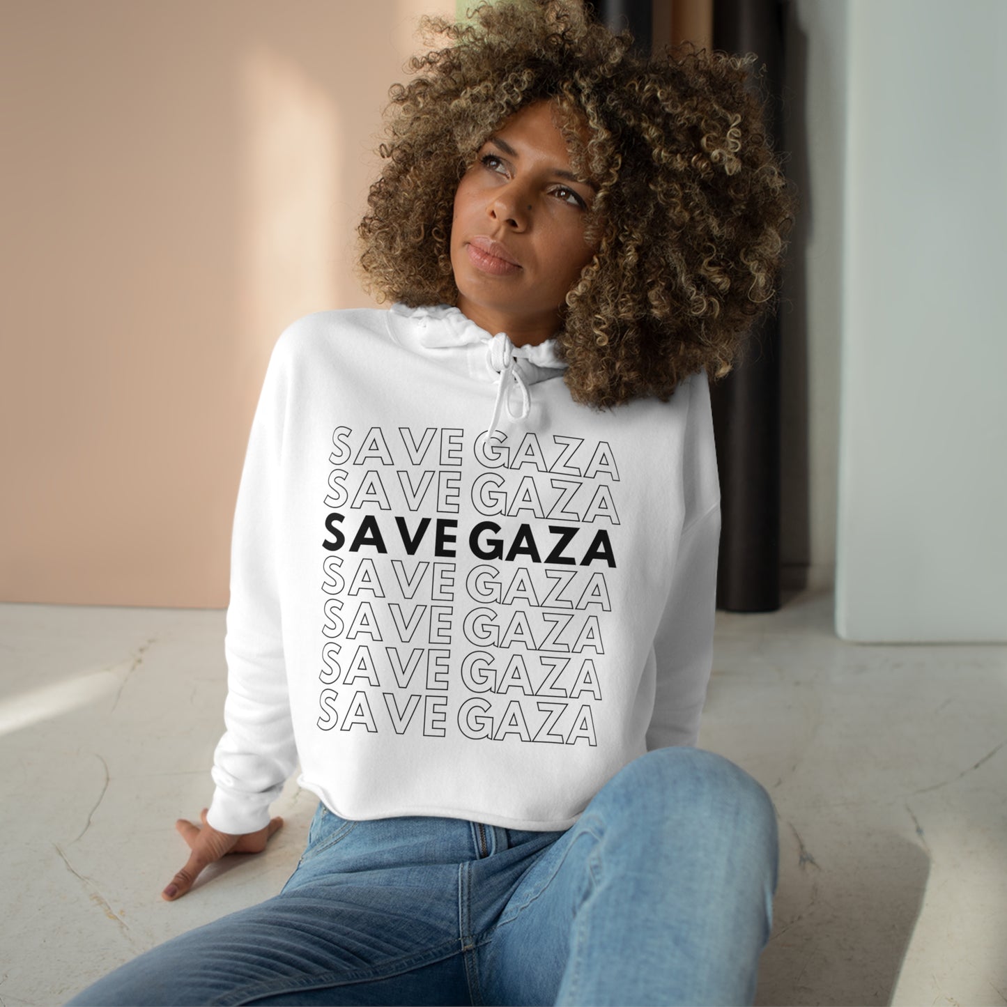 Save Gaza - Crop Hoodie