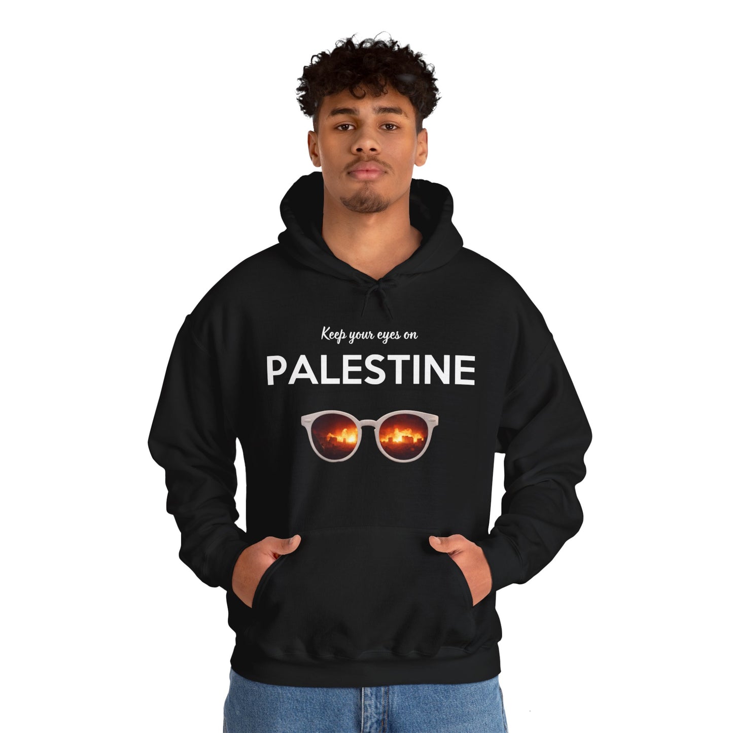 2 Eyes On Palestine - Unisex Hooded Sweatshirt