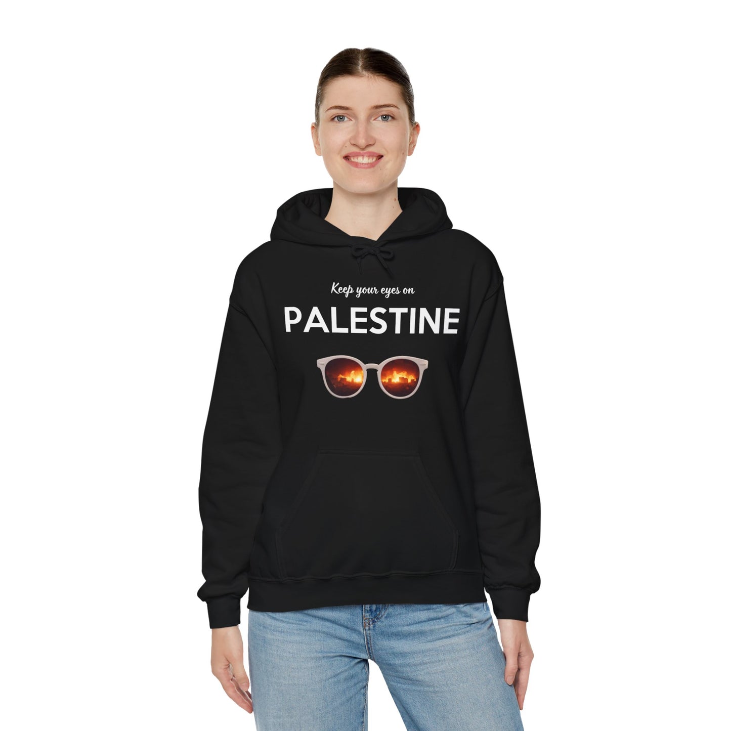2 Eyes On Palestine - Unisex Hooded Sweatshirt