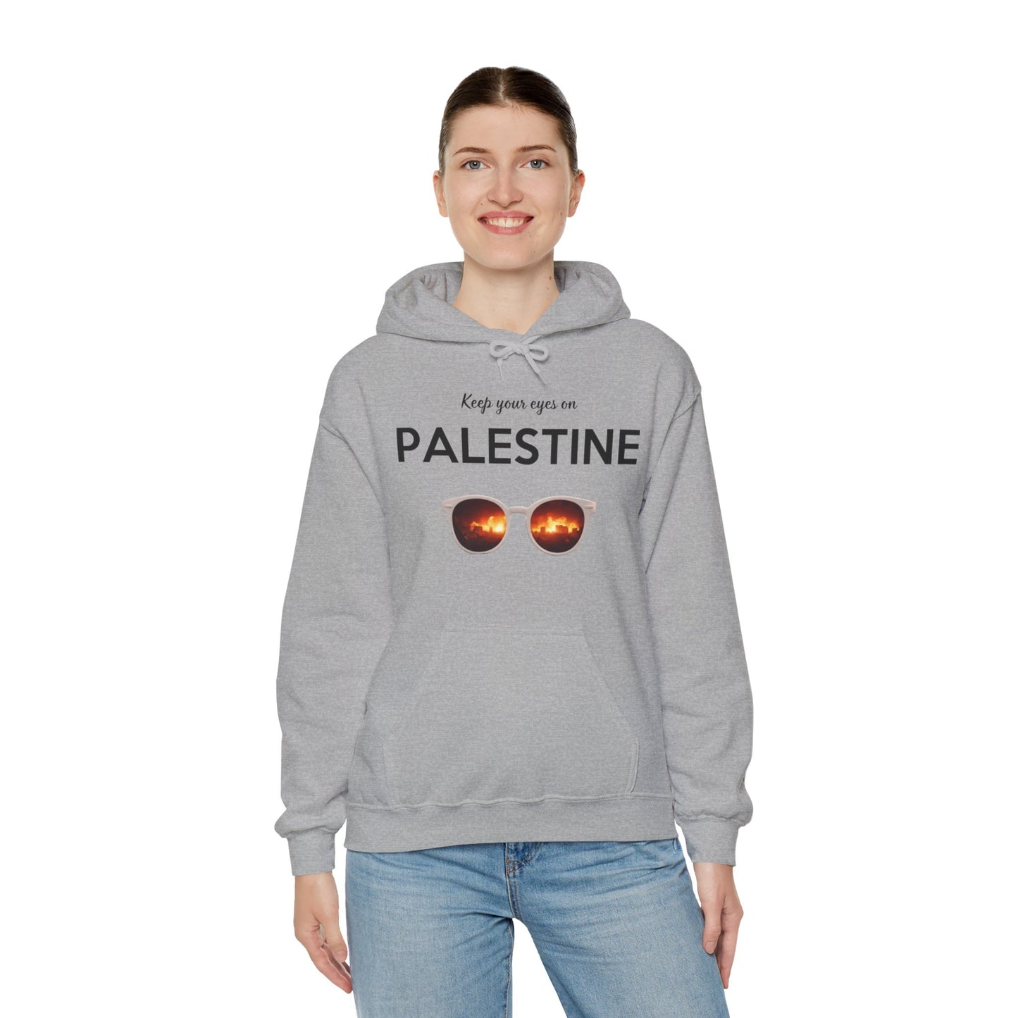 2 Eyes On Palestine - Unisex Hooded Sweatshirt