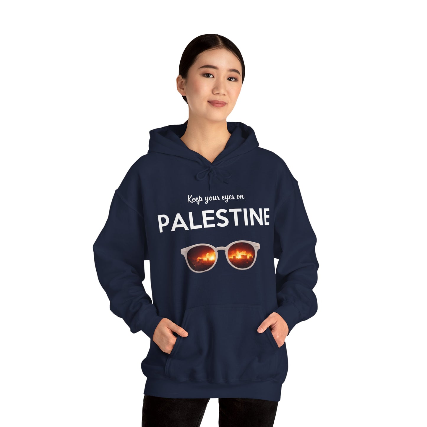 2 Eyes On Palestine - Unisex Hooded Sweatshirt