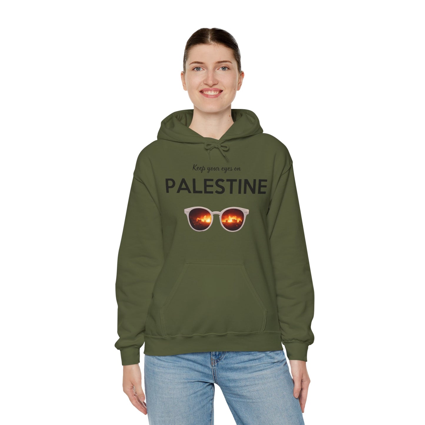 2 Eyes On Palestine - Unisex Hooded Sweatshirt