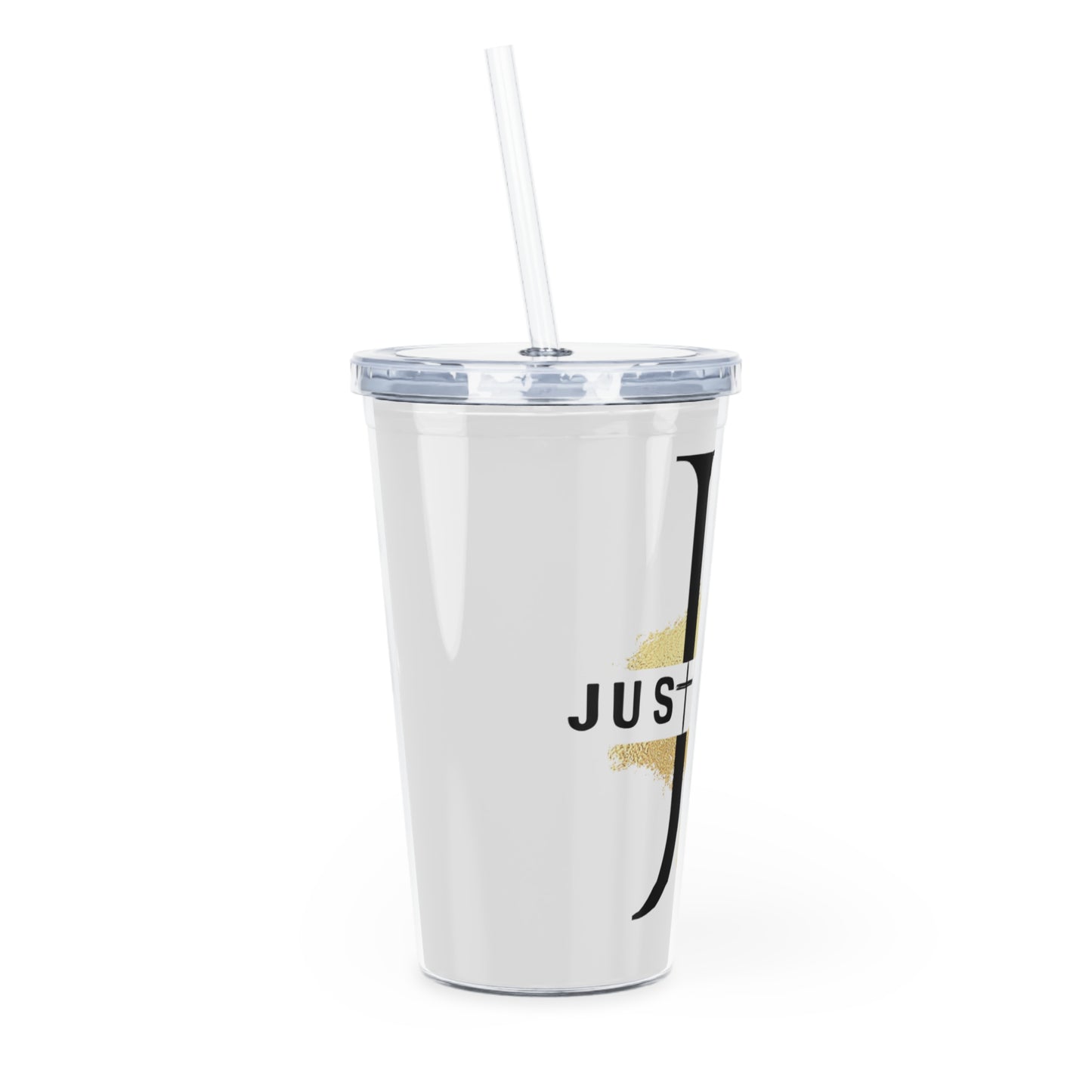 Plastic Tumbler with Straw