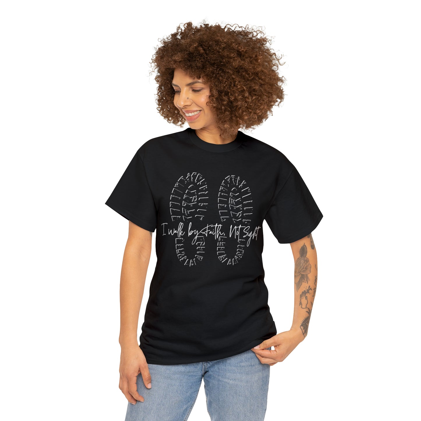 Walk By Faith - Heavy Cotton Tee (Unisex)