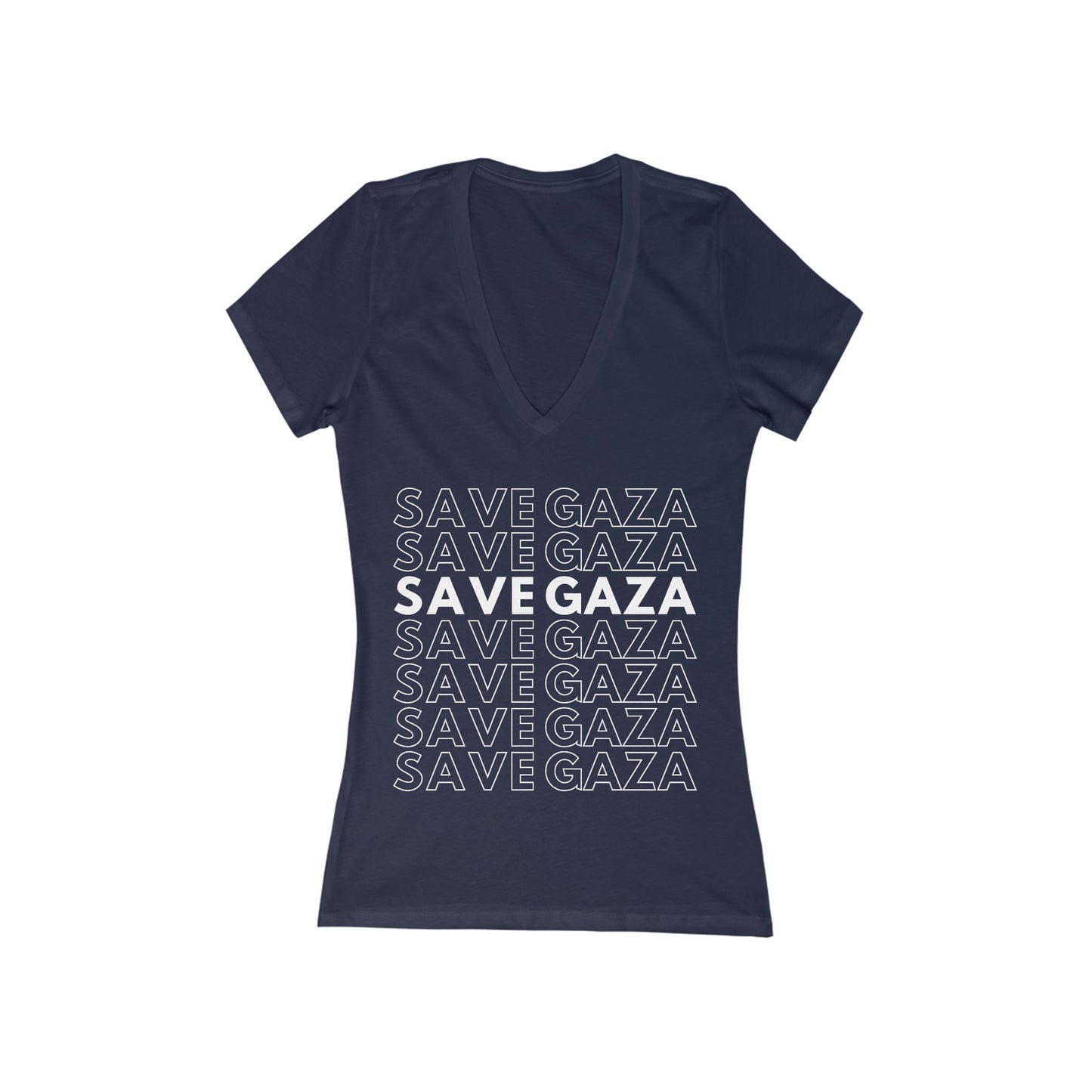 Save Gaza - Women's Deep V-Neck Tee