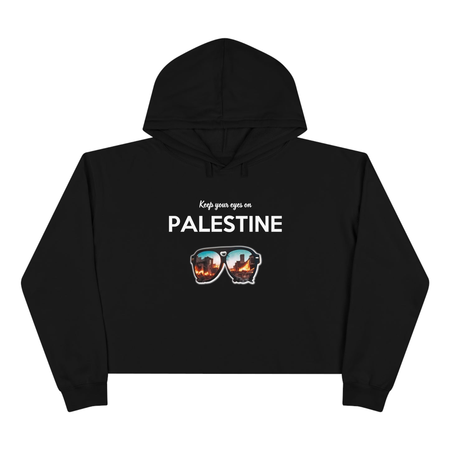 Eyes on Palestine - Crop Hoodie