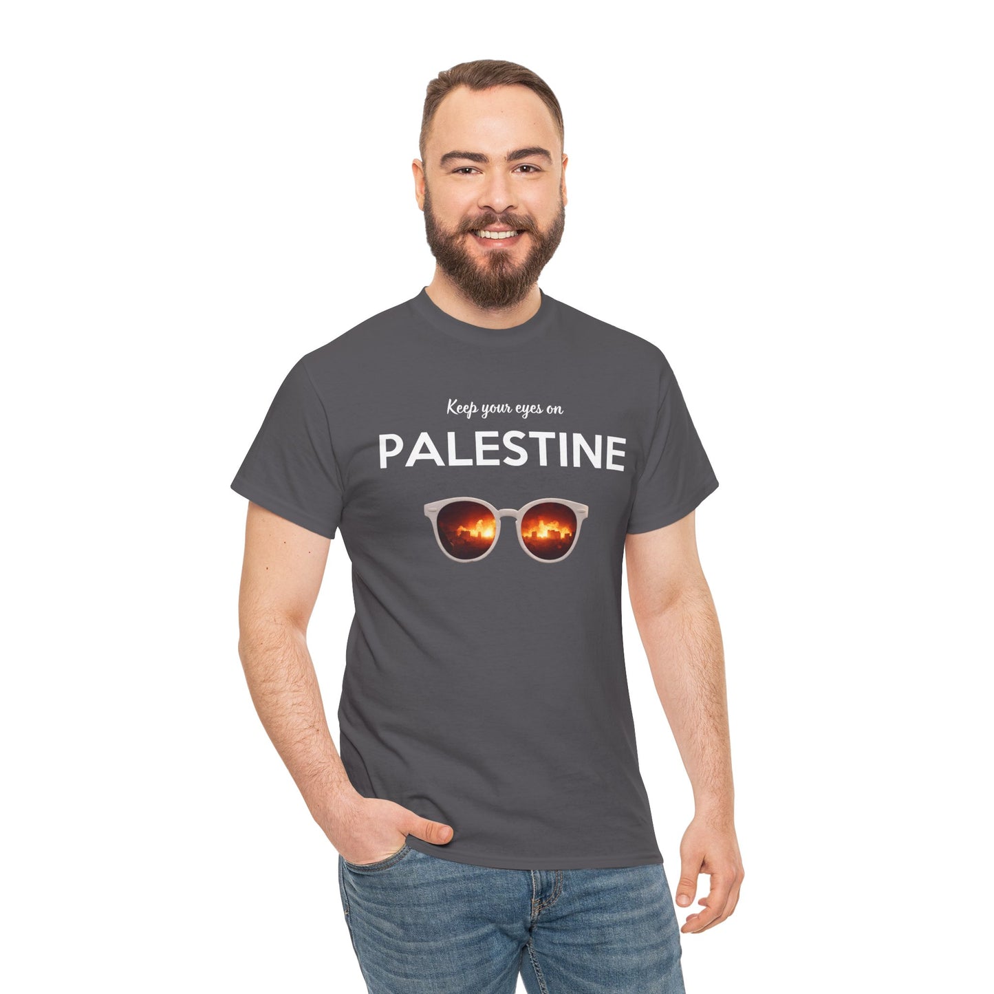 2 Eyes On Palestine - Unisex Cotton Tee