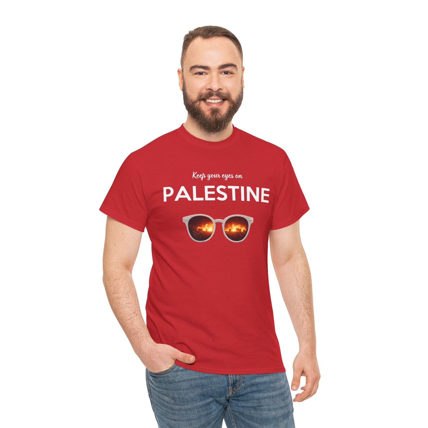 2 Eyes On Palestine - Unisex Cotton Tee