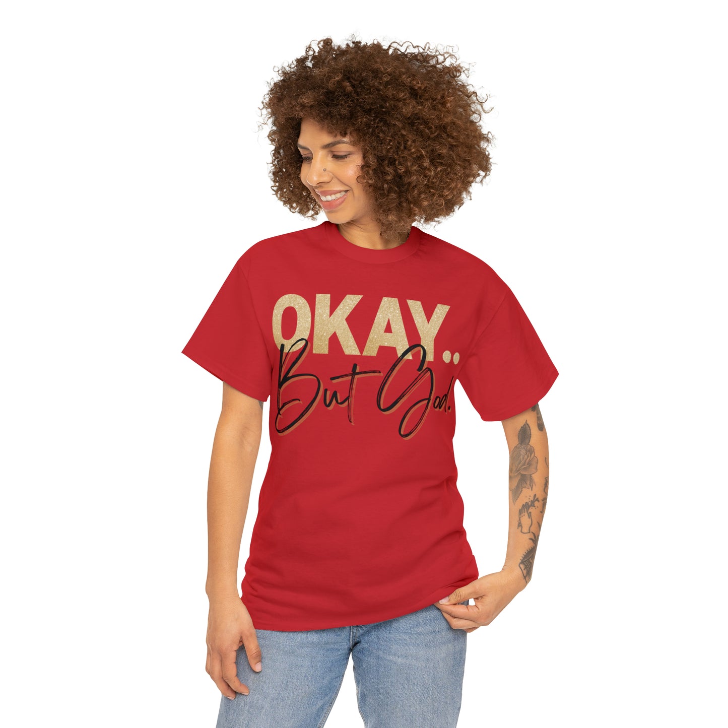 But God in Black - Heavy Cotton Tee (Unisex)