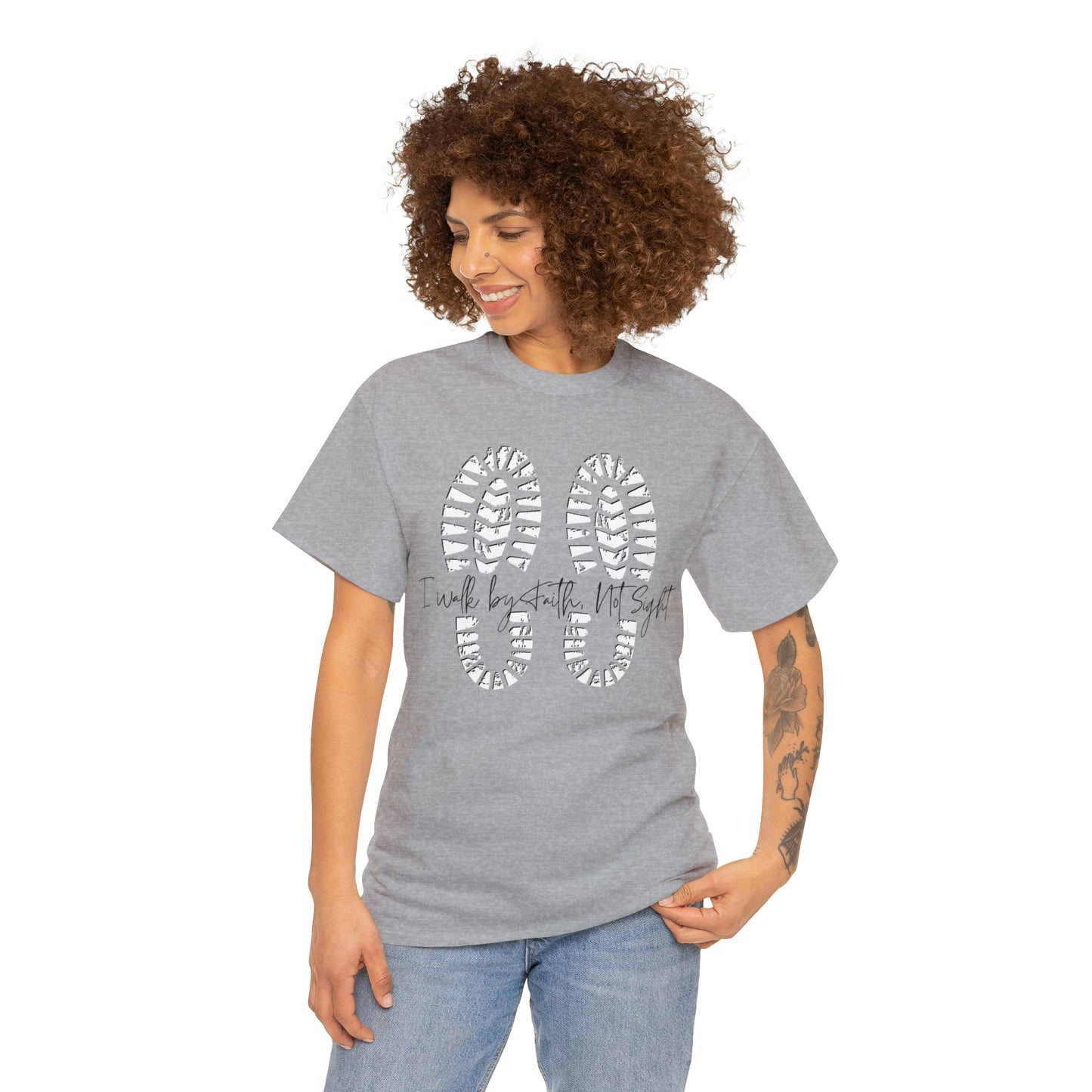 Walk By Faith - Heavy Cotton Tee (Unisex)