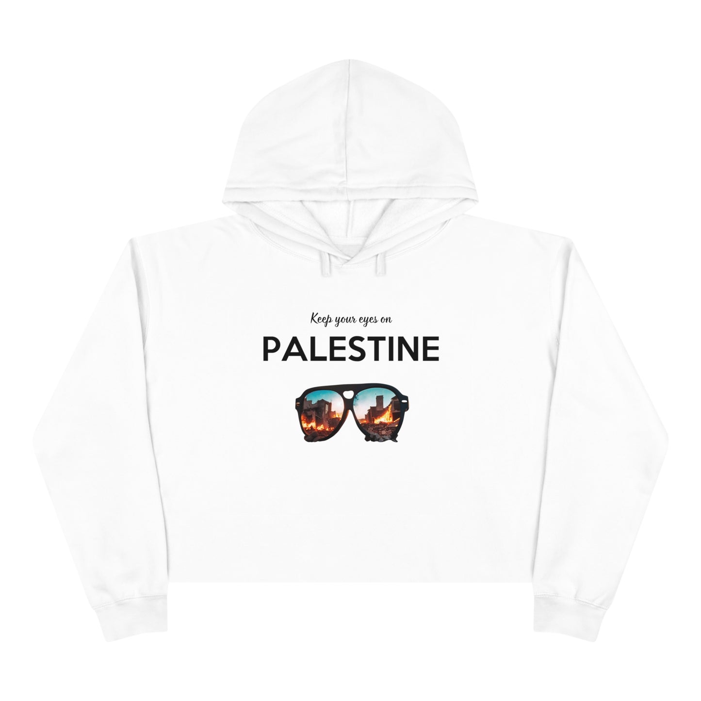 Eyes on Palestine - Crop Hoodie