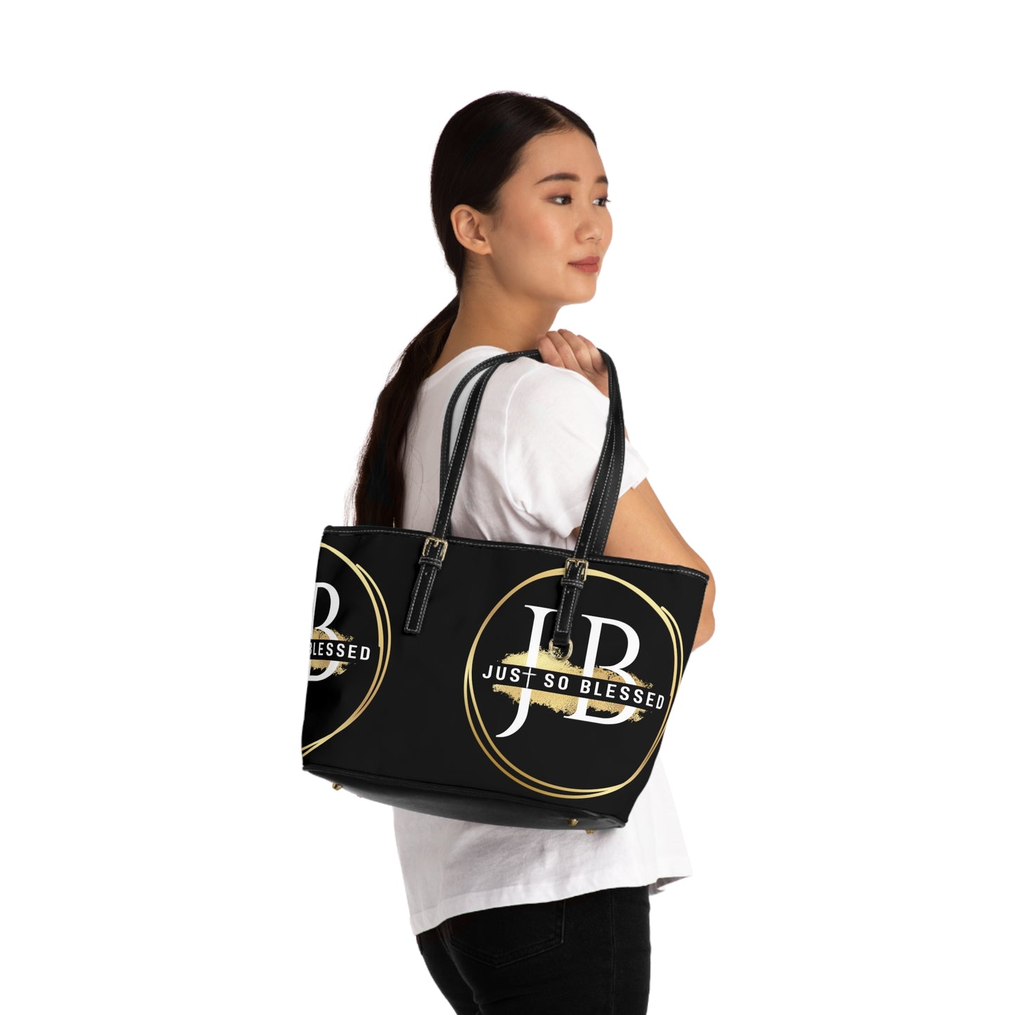 Just So Blessed Leather Shoulder Bag
