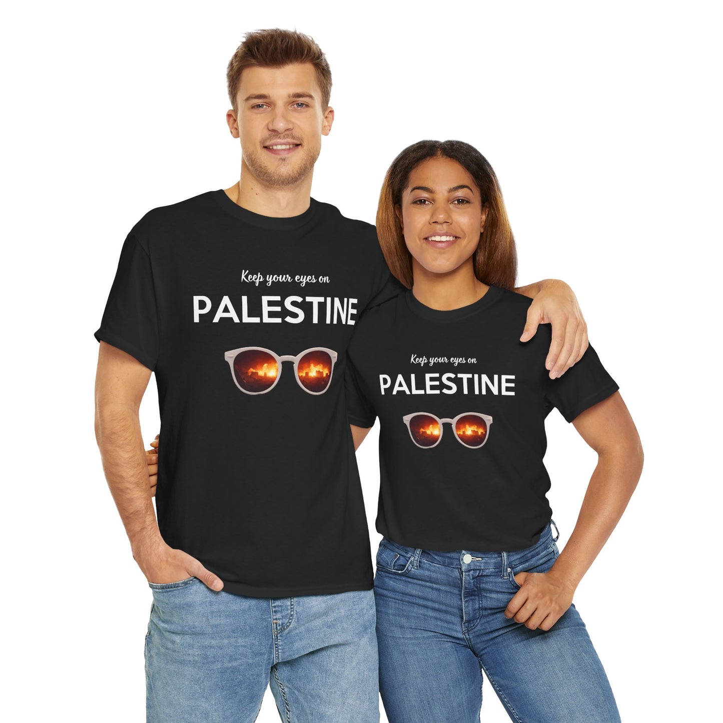 2 Eyes On Palestine - Unisex Cotton Tee