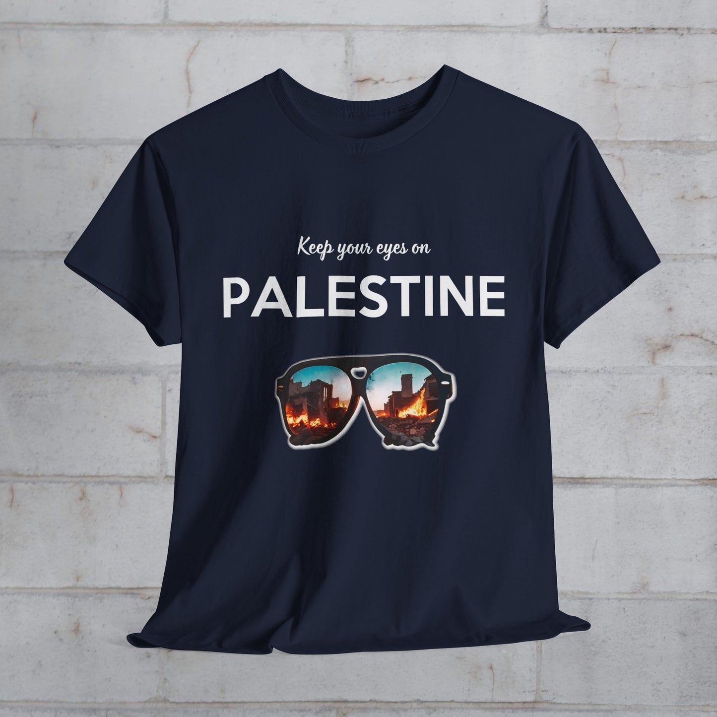 Eyes on Palestine - Unisex Cotton Tee