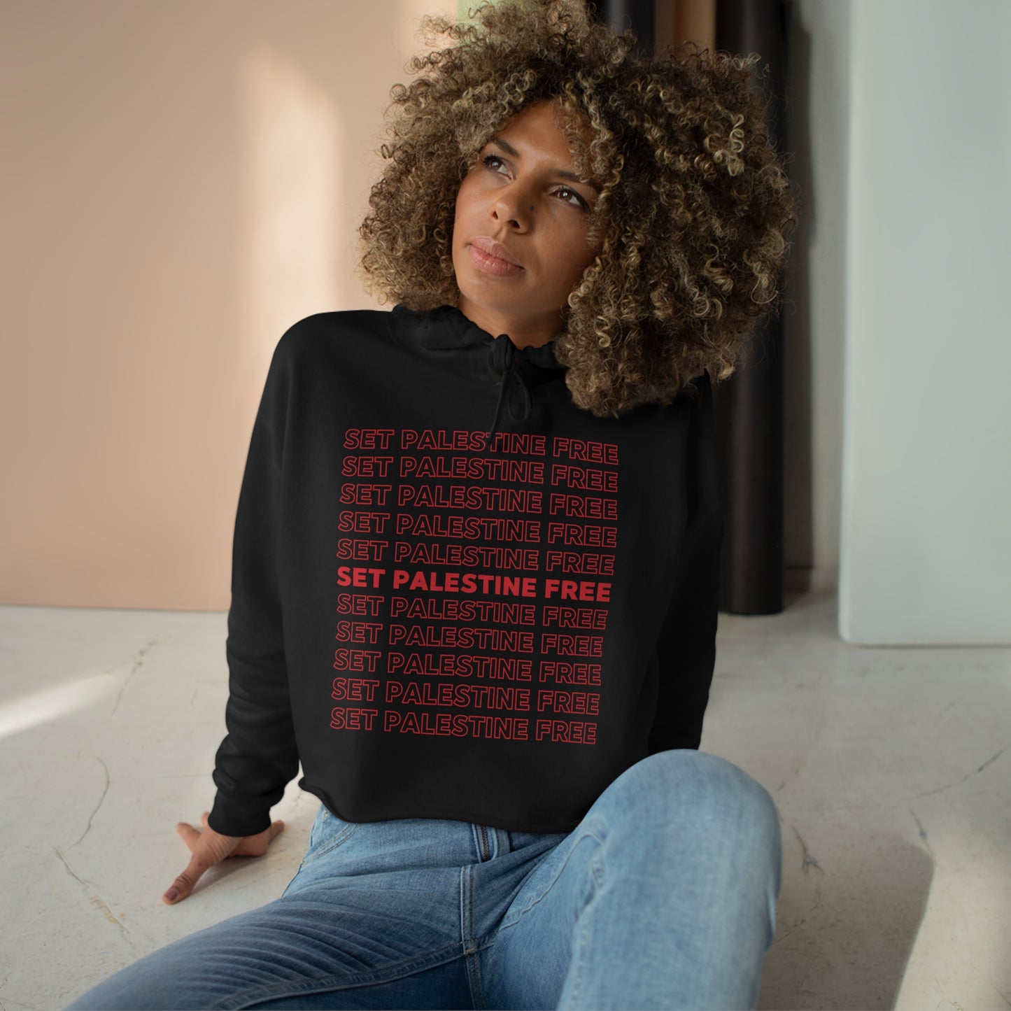 Set Palestine Free - Crop Hoodie