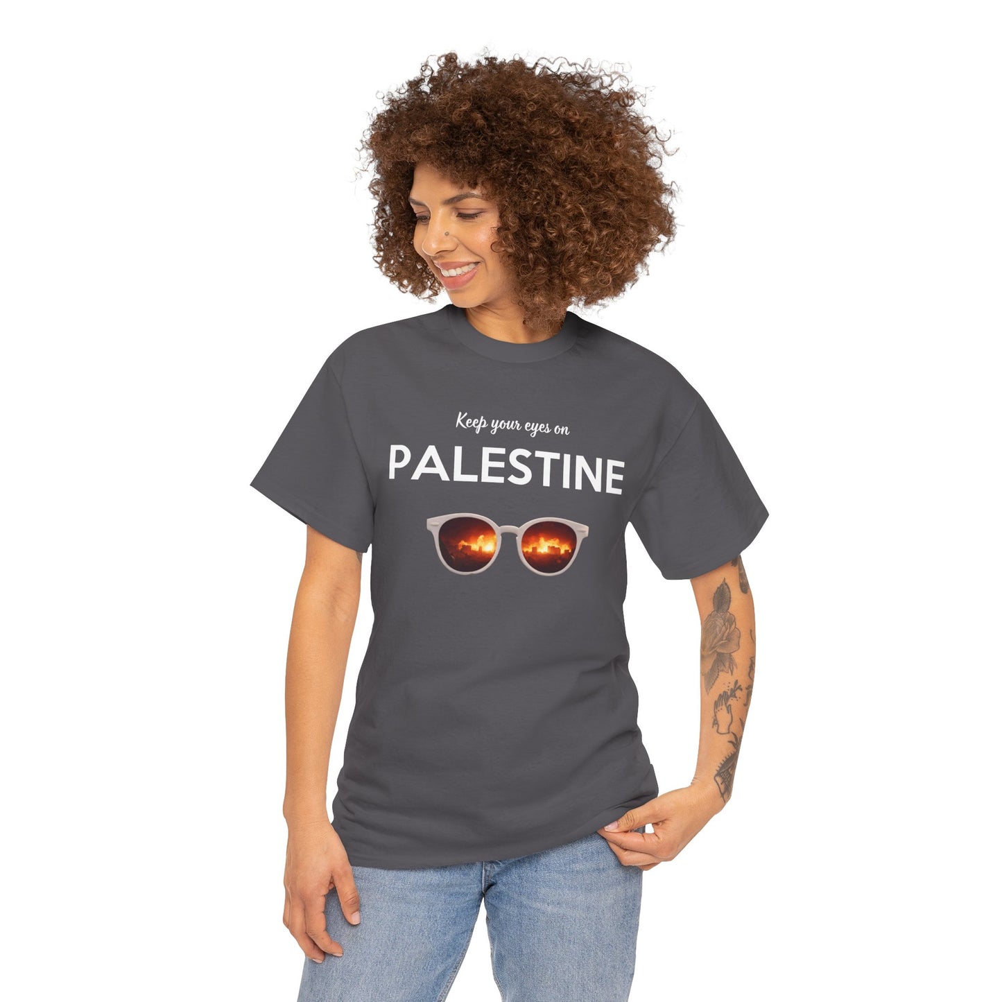 2 Eyes On Palestine - Unisex Cotton Tee