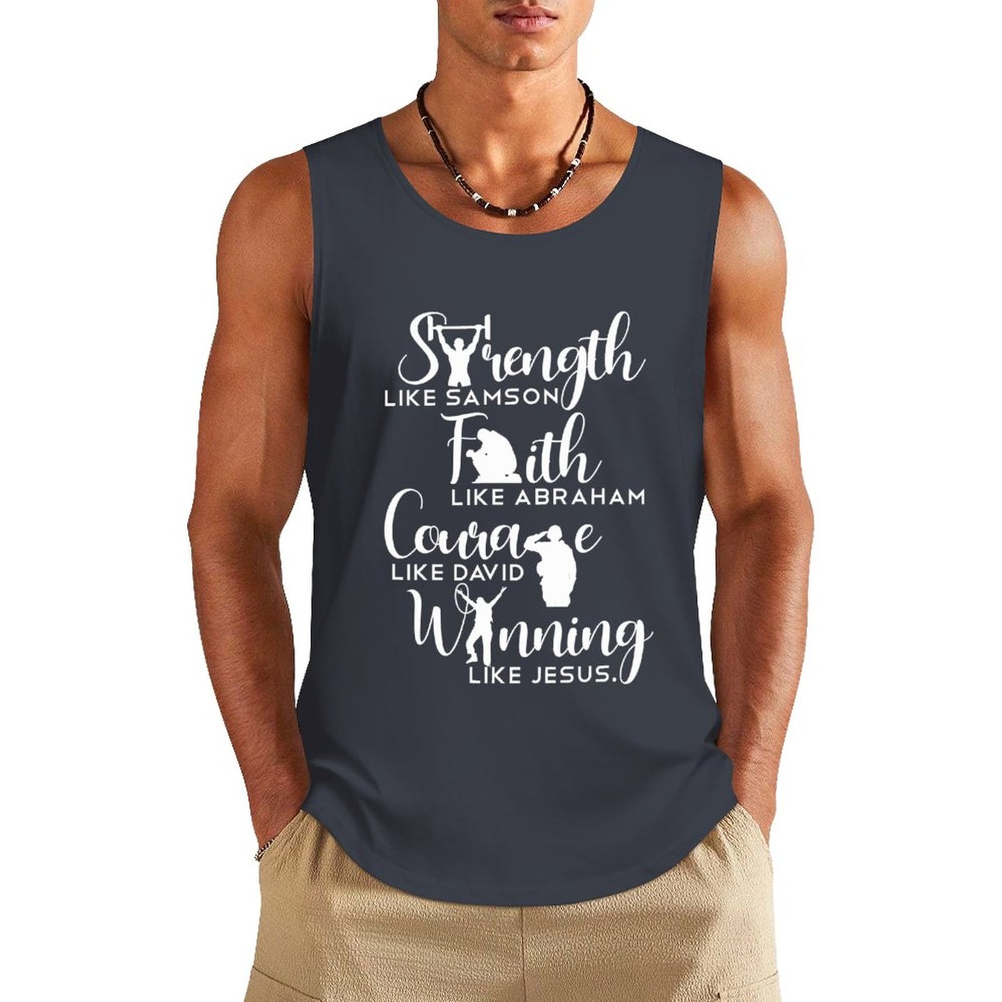 #Winning Like Jesus - Men's Cotton Tank Top