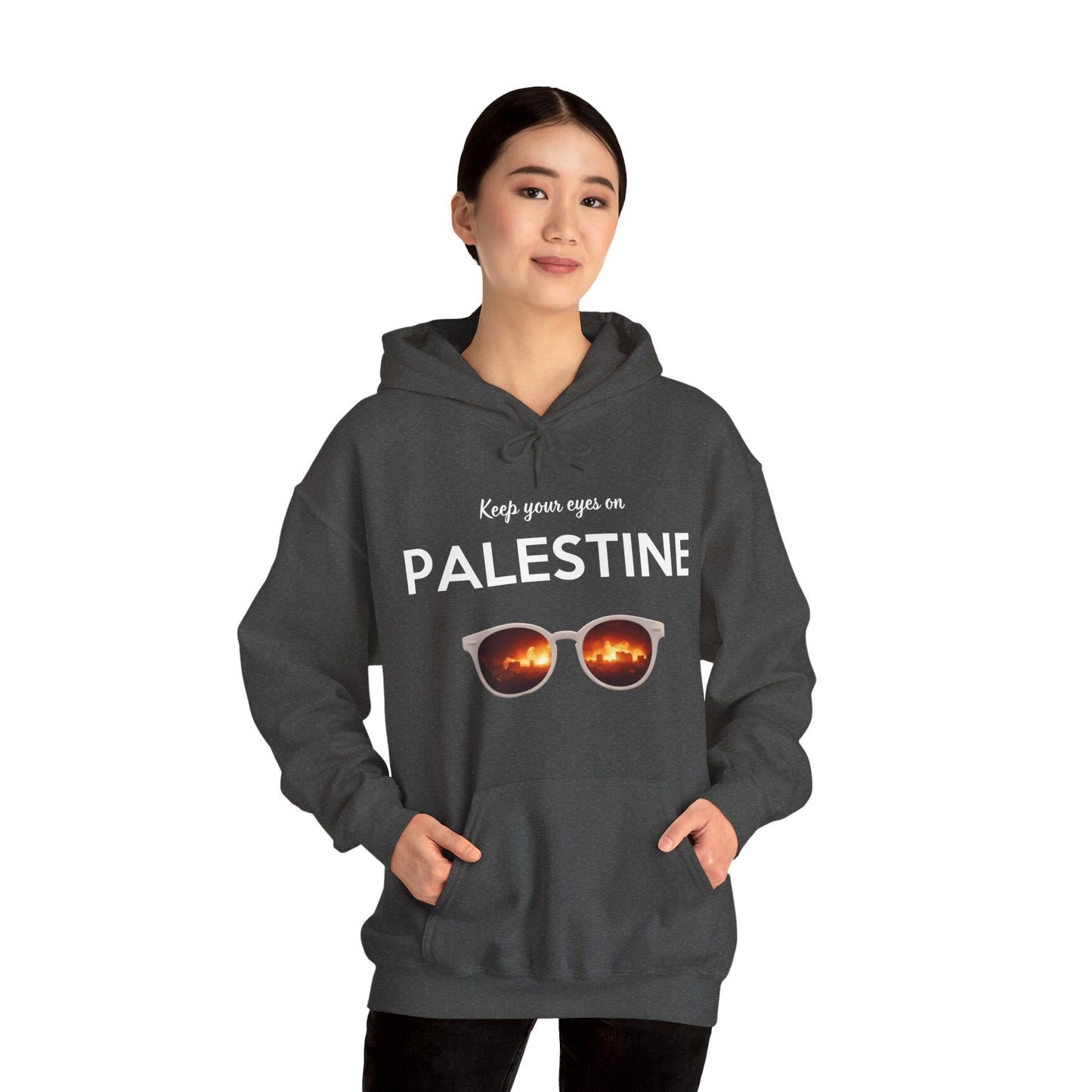 2 Eyes On Palestine - Unisex Hooded Sweatshirt