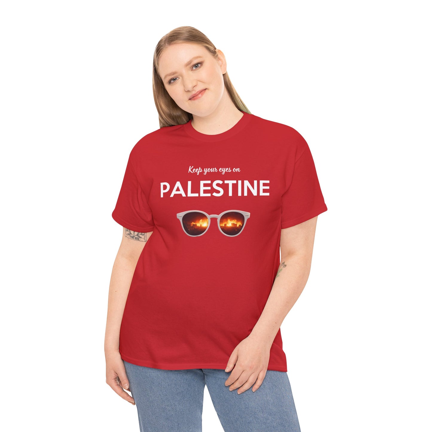 2 Eyes On Palestine - Unisex Cotton Tee