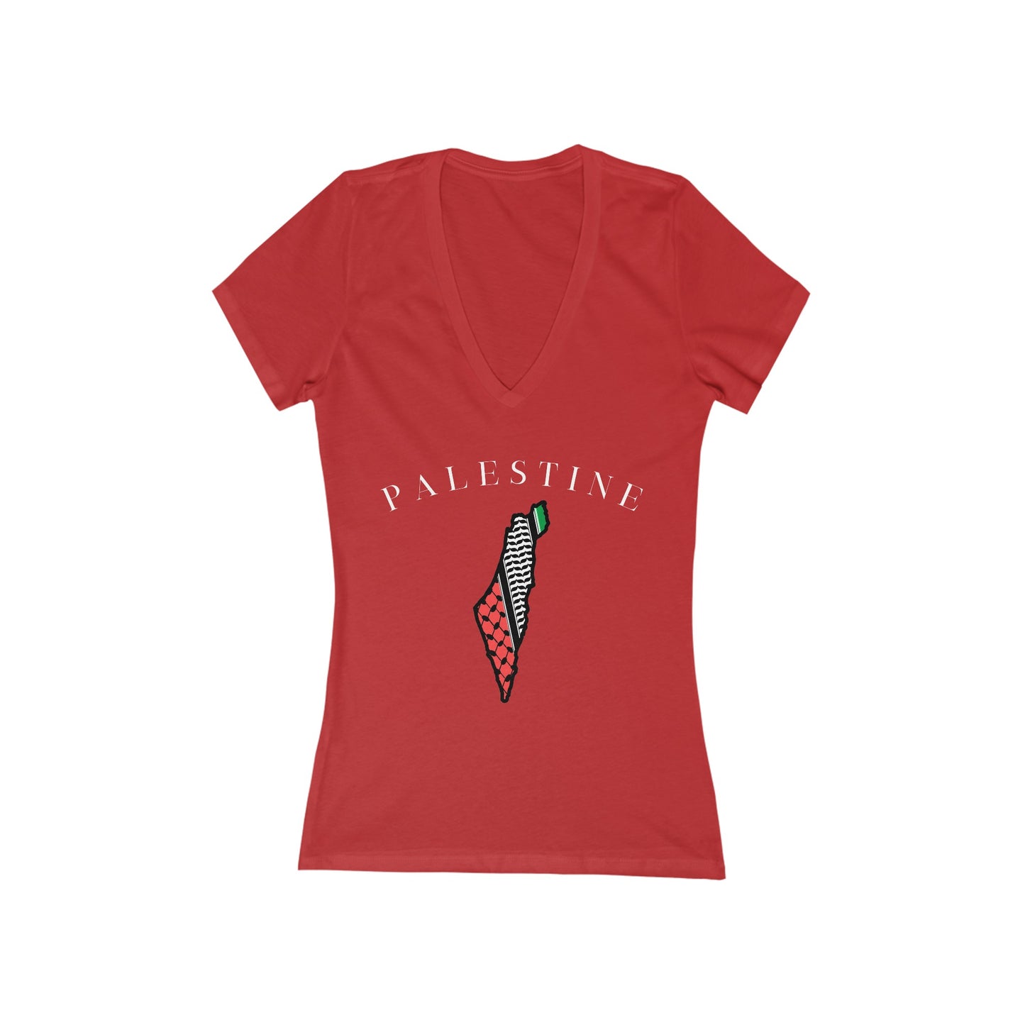 Palestine - Women's Deep V-Neck Tee