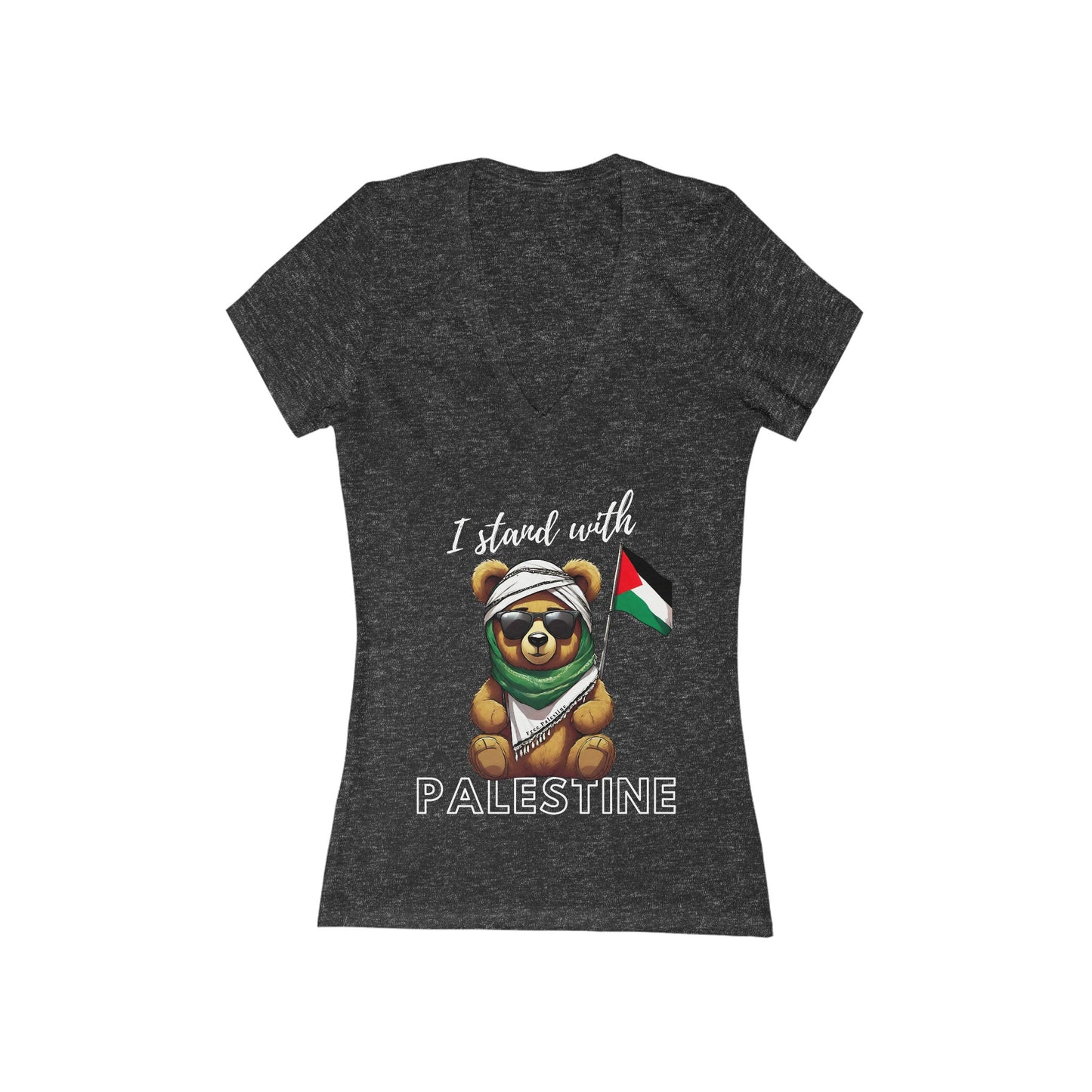Teddy Palestine - Women's Deep V-Neck Tee