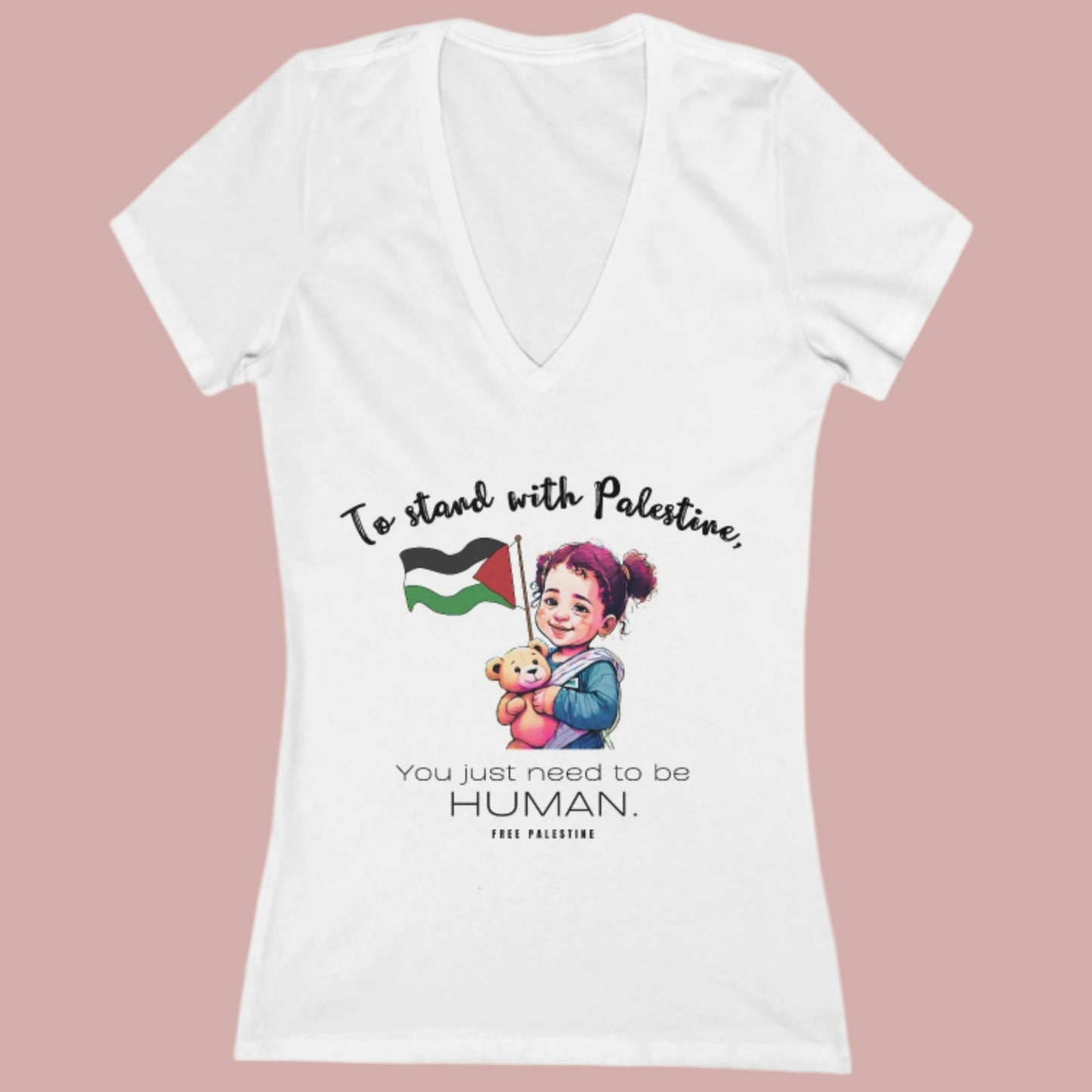 Human - Women's Deep V-Neck Tee