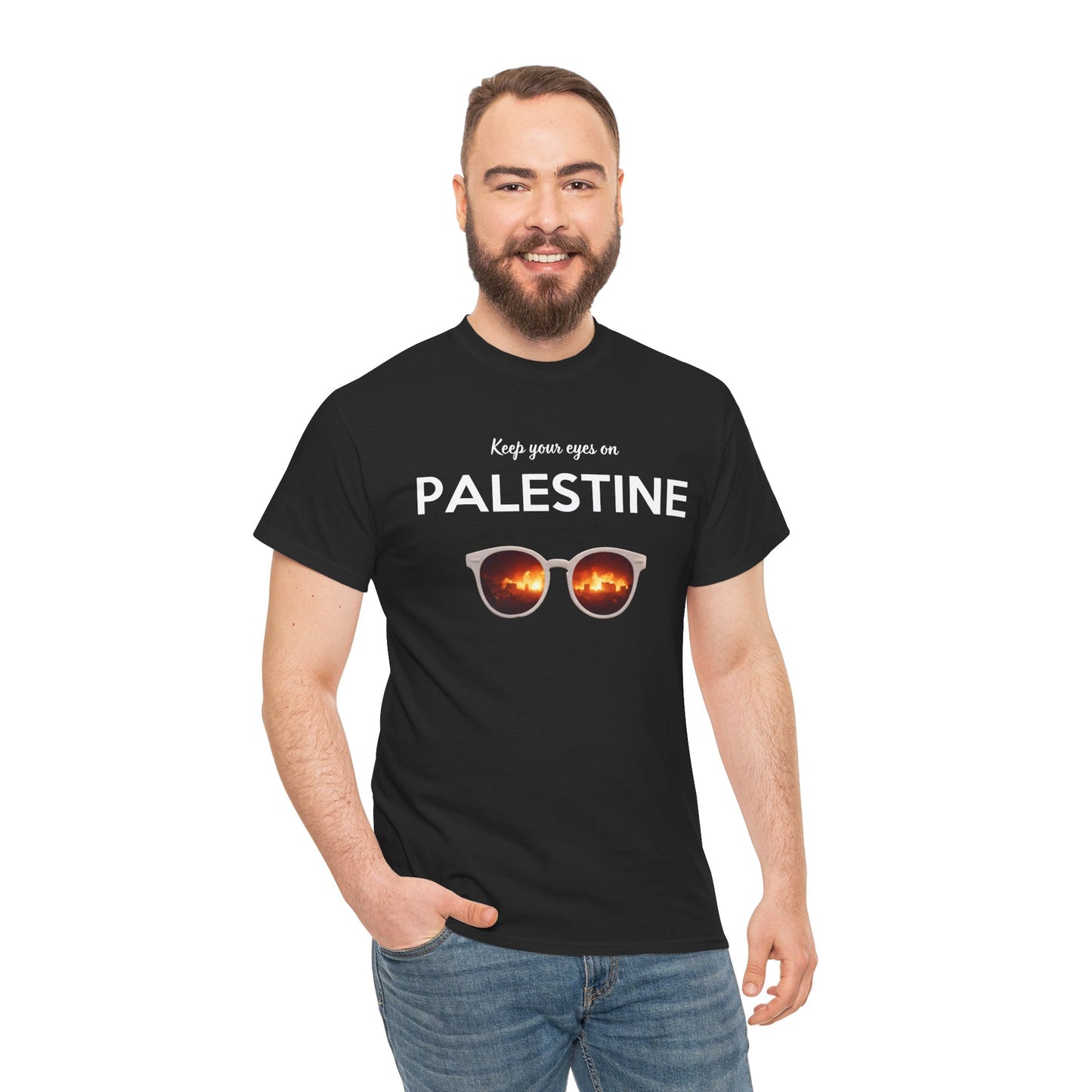 2 Eyes On Palestine - Unisex Cotton Tee