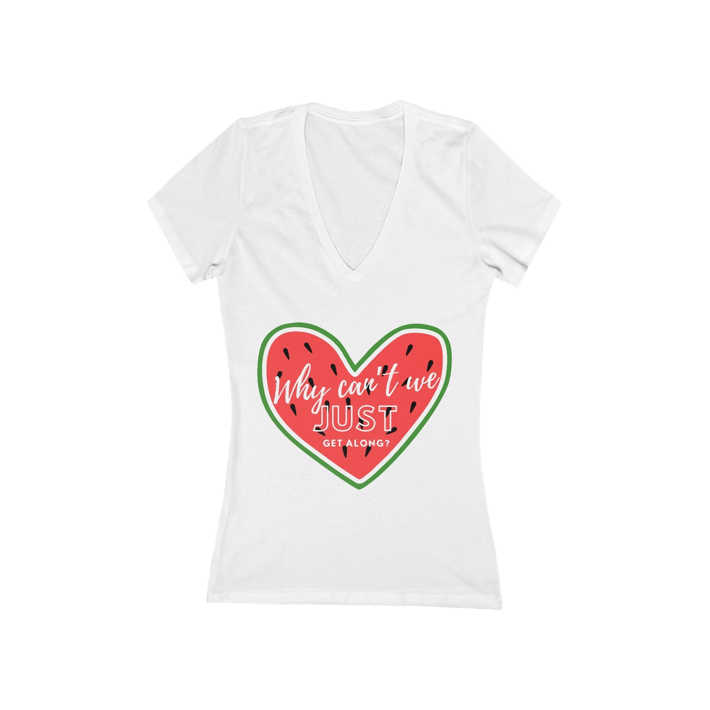 Get Along - Women's Deep V-Neck Tee