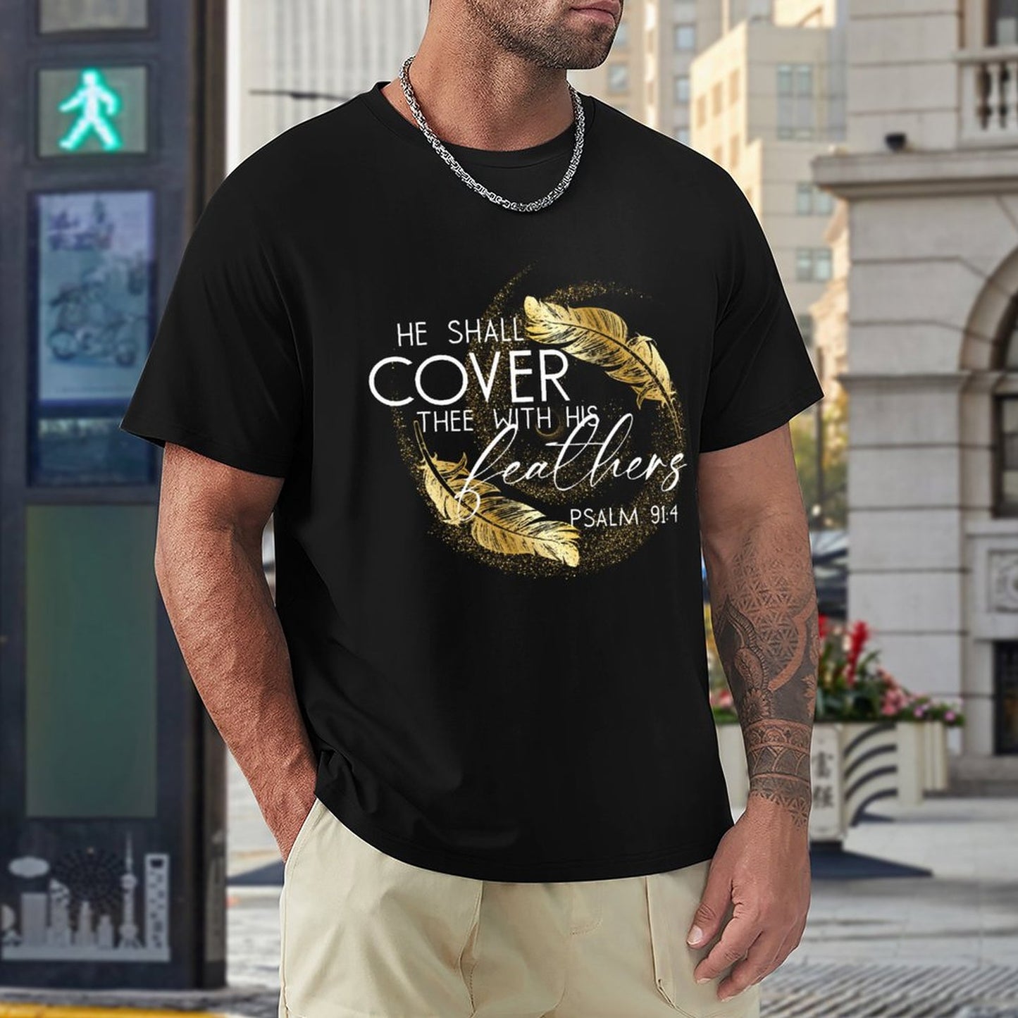 Covered in Feathers - Men's Cotton Tee Shirt